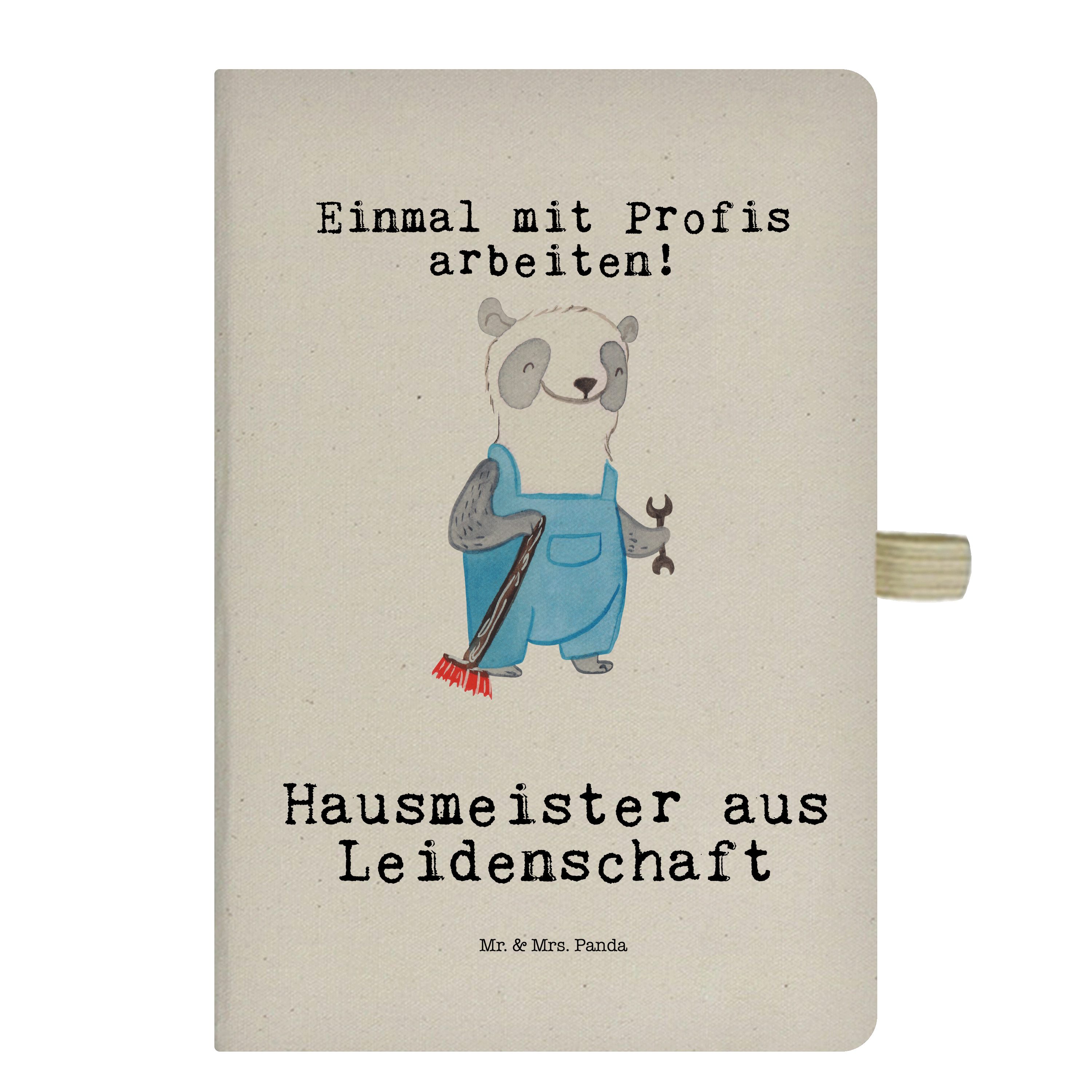 Transparent Panda & - Notizbuch Hausmeister Mrs. Geschenk, Journal, - Mr. Panda aus & Leidenschaft Mr. Skizz Mrs.