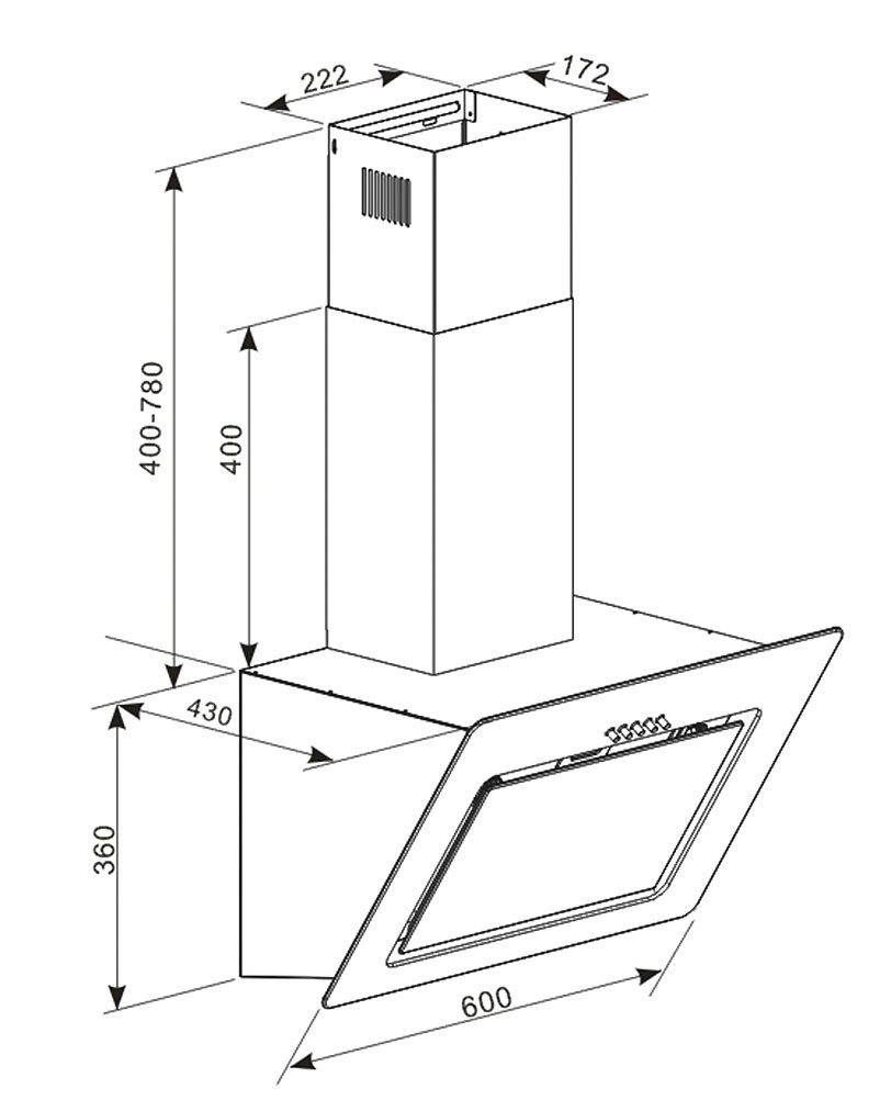 Hotă hanseatică SY-103A6-P1-C59-L122-600 SY-103A6-P1-C59-L122-600
