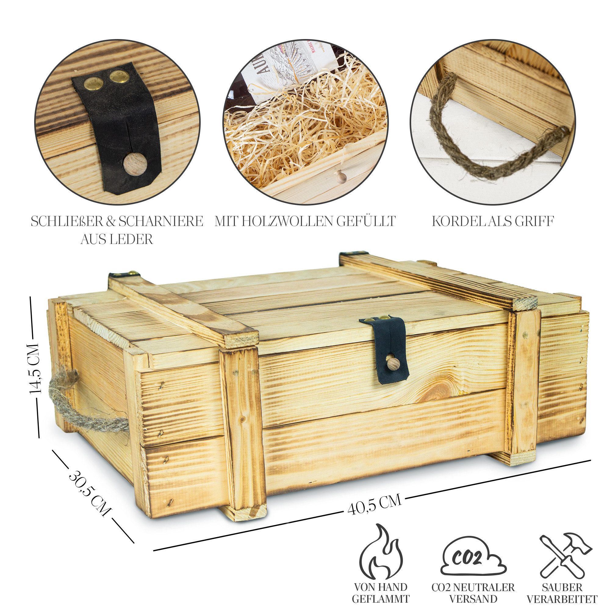 Kistenkolli Altes Land Allzweckkiste Weinkisten 3er geflammt inkl. Holzwoll günstig online kaufen