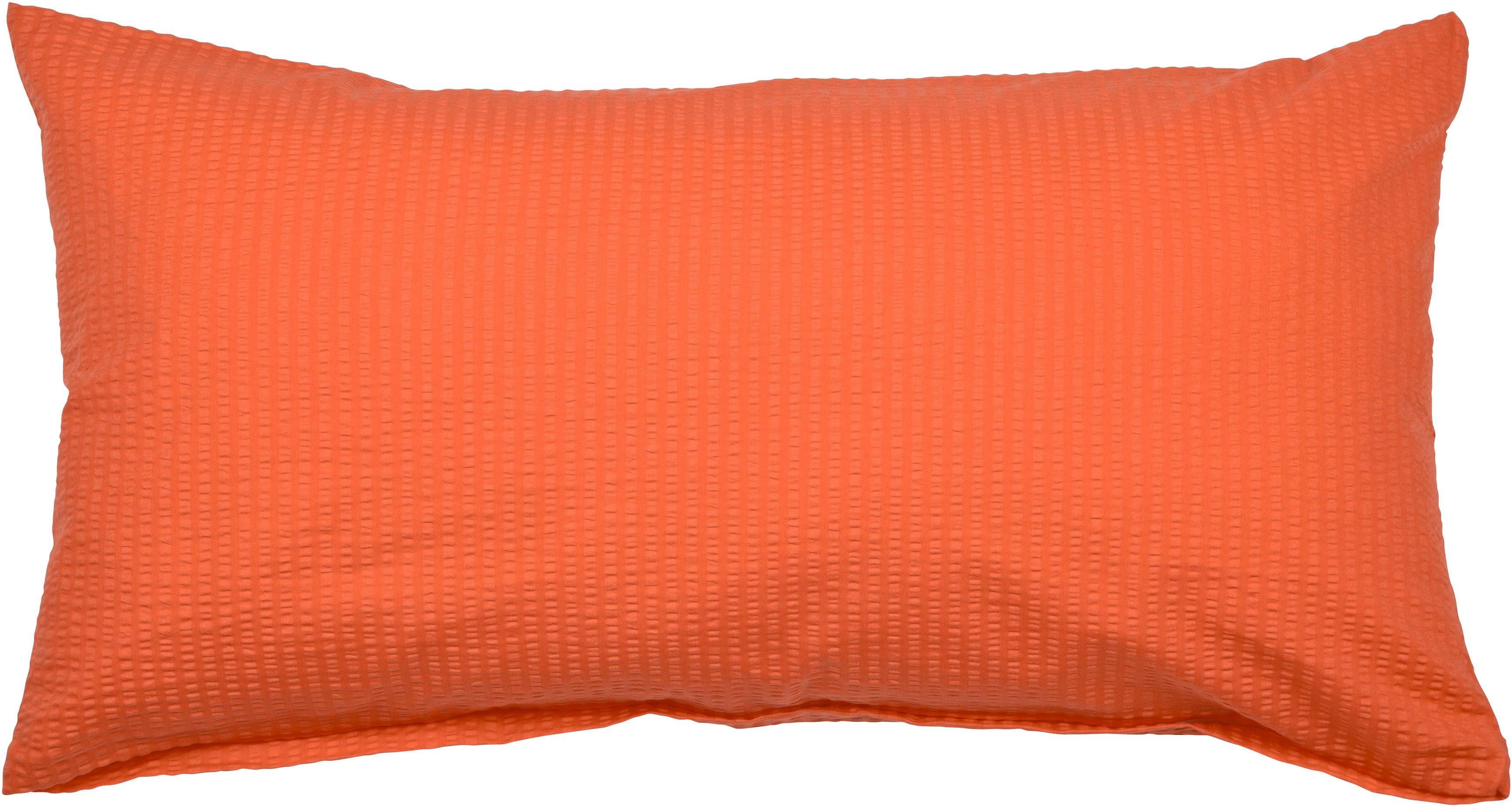 Janine Janine Mako-Soft-Seersucker Bettwäsche PIANO 0125 orange Größe:  40x günstig online kaufen