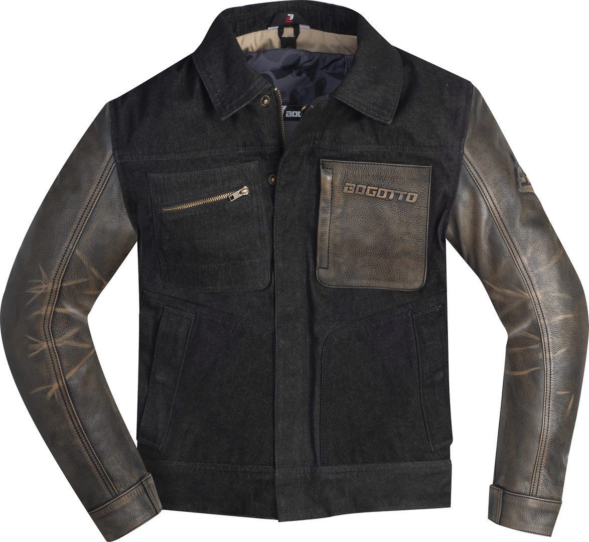 Bogotto Motorradjacke Bullfinch Motorrad Leder-/Textiljacke herausnehmbares Innenfutter