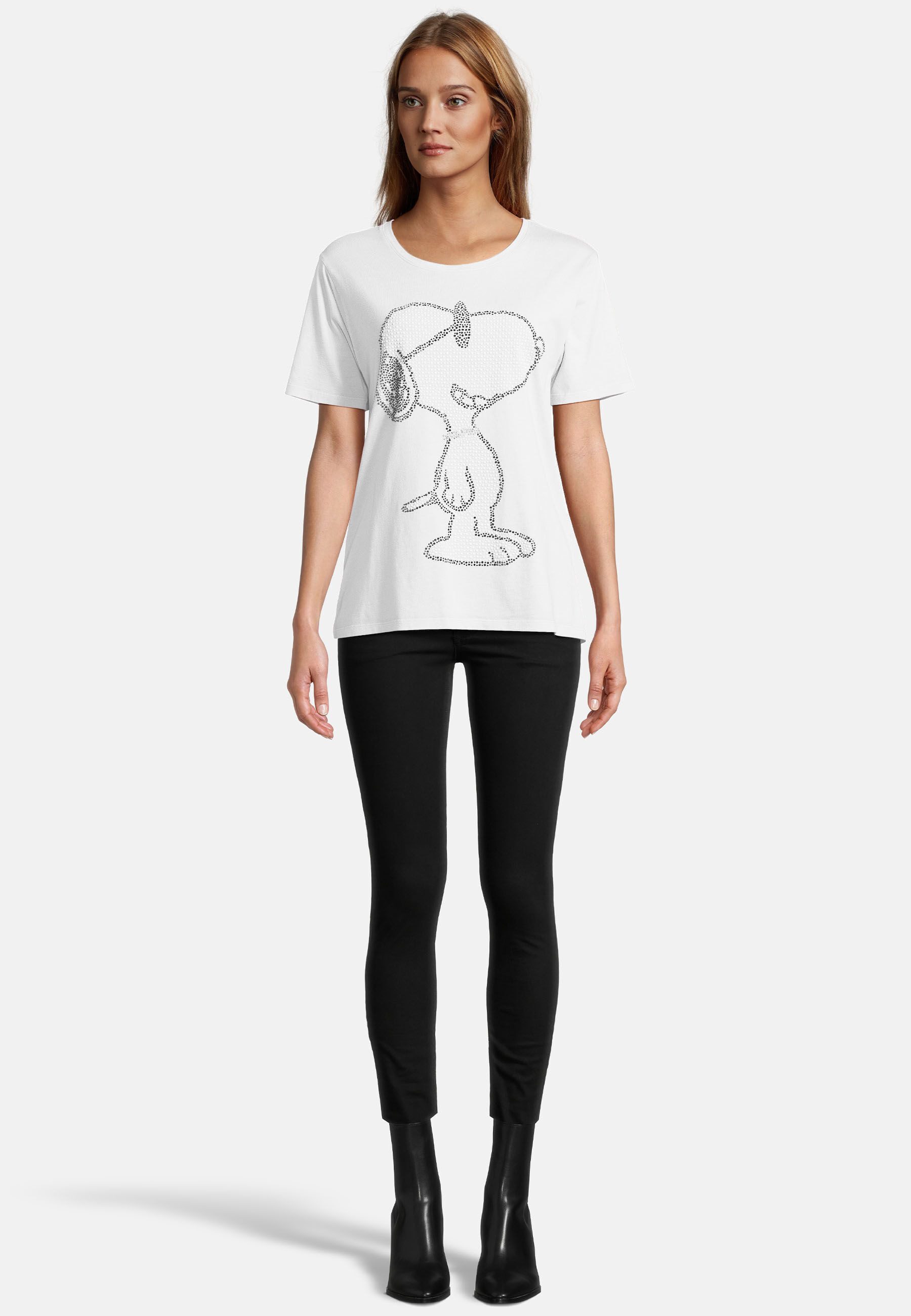 Frogbox Rundhalsshirt (1-tlg) mit Schmucksteinen