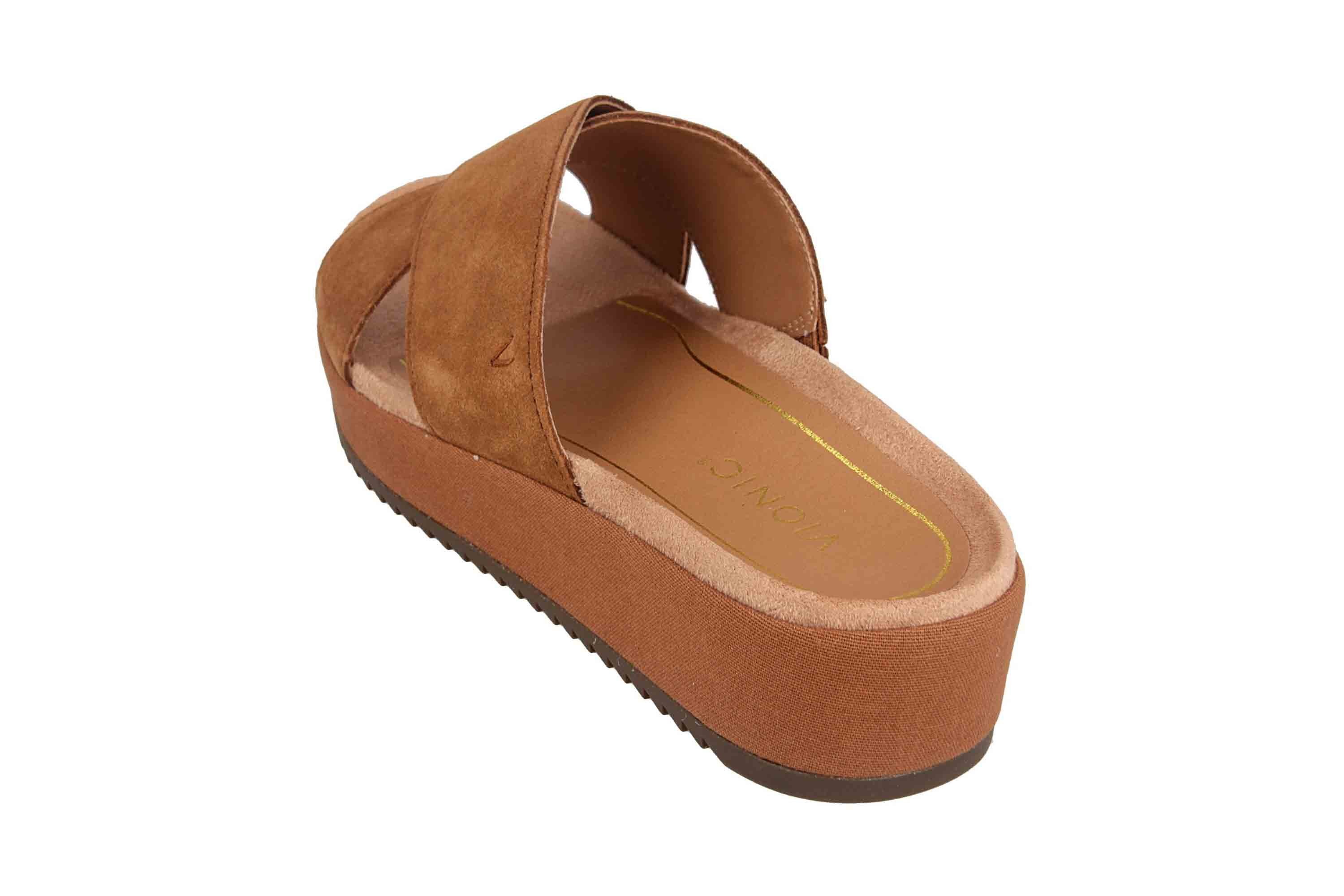 Vionic Hayden Suede Toffee Pantolette