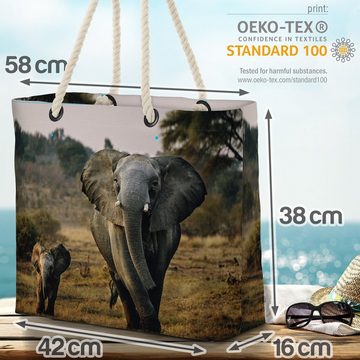 VOID Strandtasche (1-tlg), Elefant Kind Beach Bag Elefant Afrika Safari Dschungel Zoo Dickhäuter Rüssel