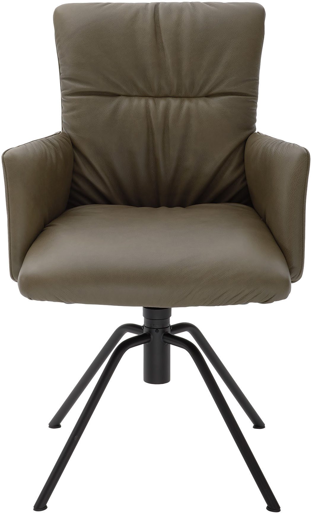 Musterring Armlehnstuhl Helmond 6610 (Packung, 1 St), Gestell schwarz, drehbar, besonders leger gepolstert, mit Armlehne