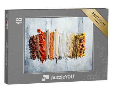 puzzleYOU Puzzle Pasta aus Reis, Linsen, Buchweizen und Quinoa, 48 Puzzleteile, puzzleYOU-Kollektionen Pasta