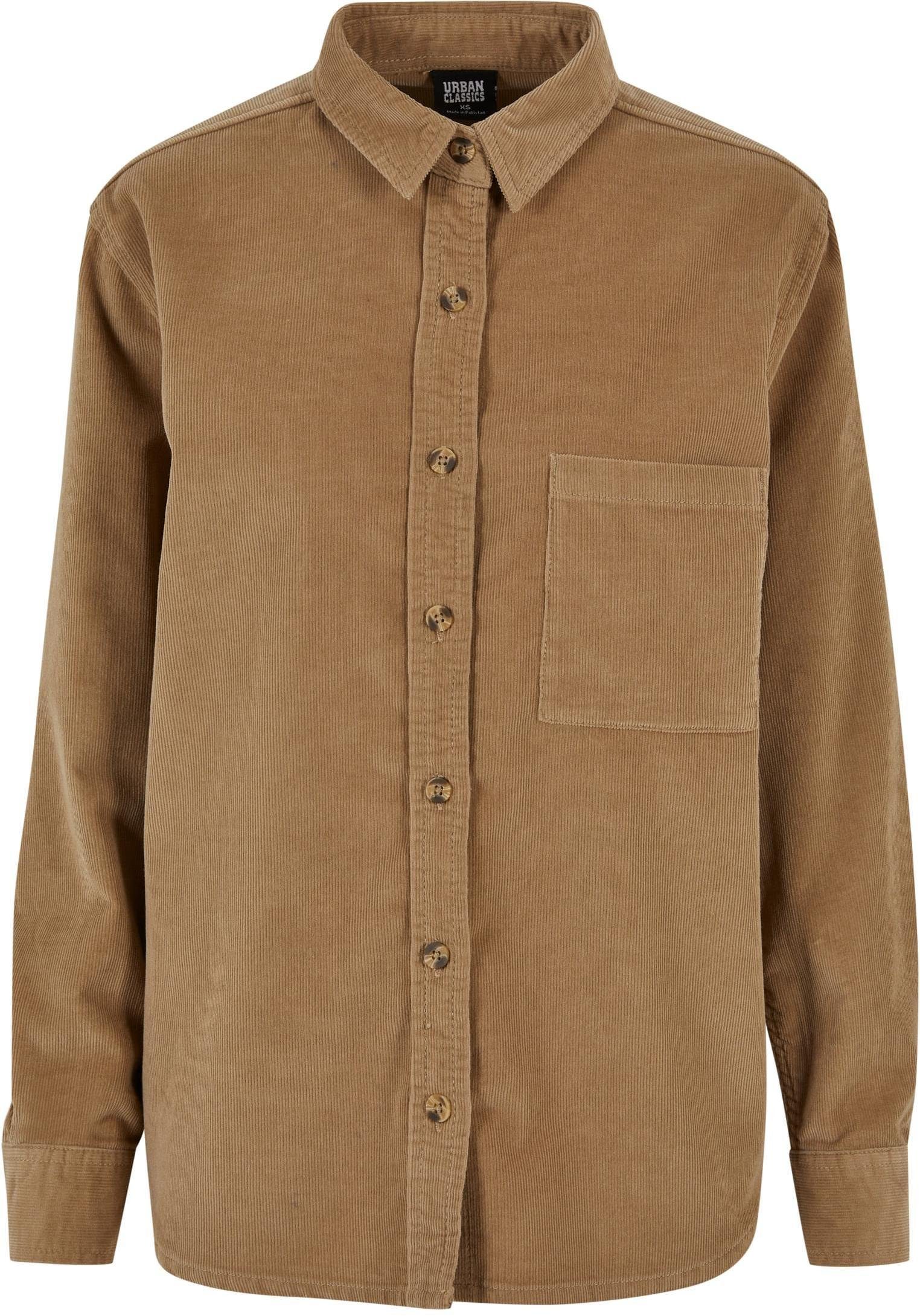 URBAN CLASSICS Outdoorhemd Corduroy Oversized Cordhemd Damen