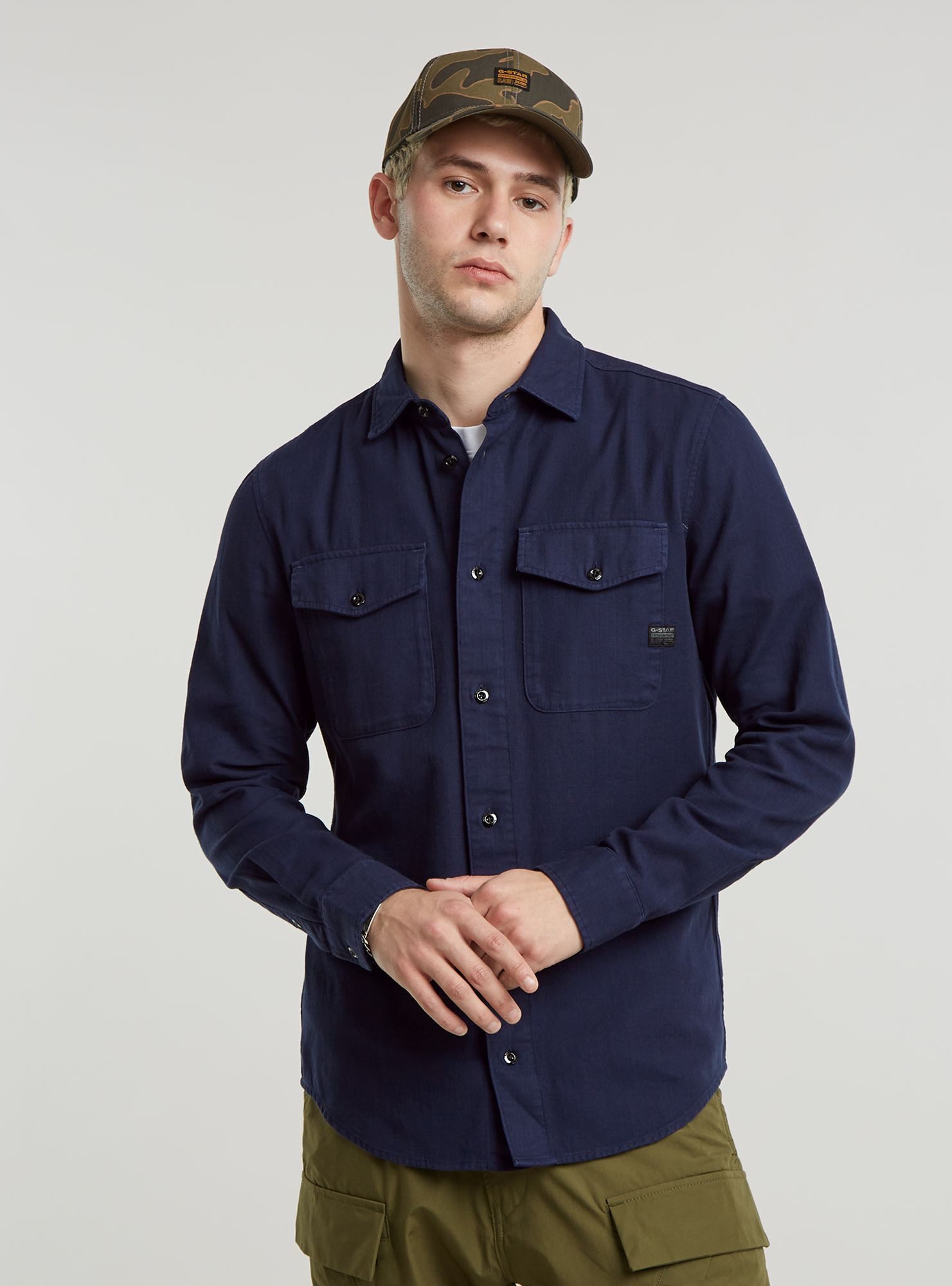 G-STAR Langarmshirt Marine Slim Hemd günstig online kaufen