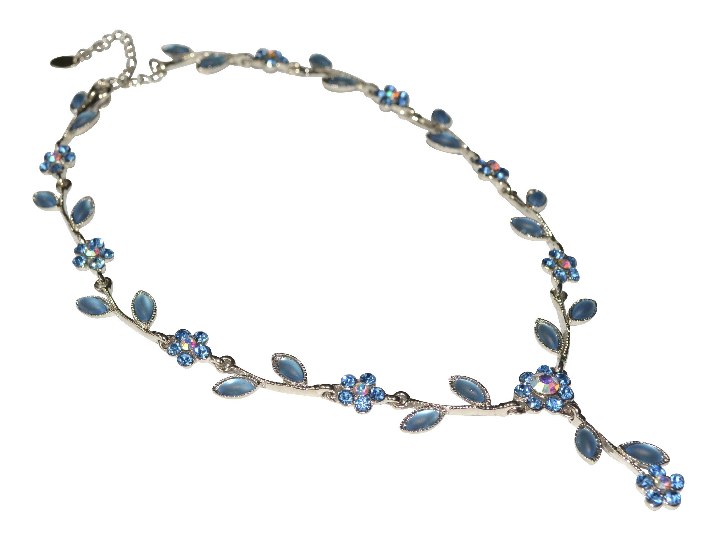 Mugello Collier Kette Fiori blau festlich elegant funkelnd