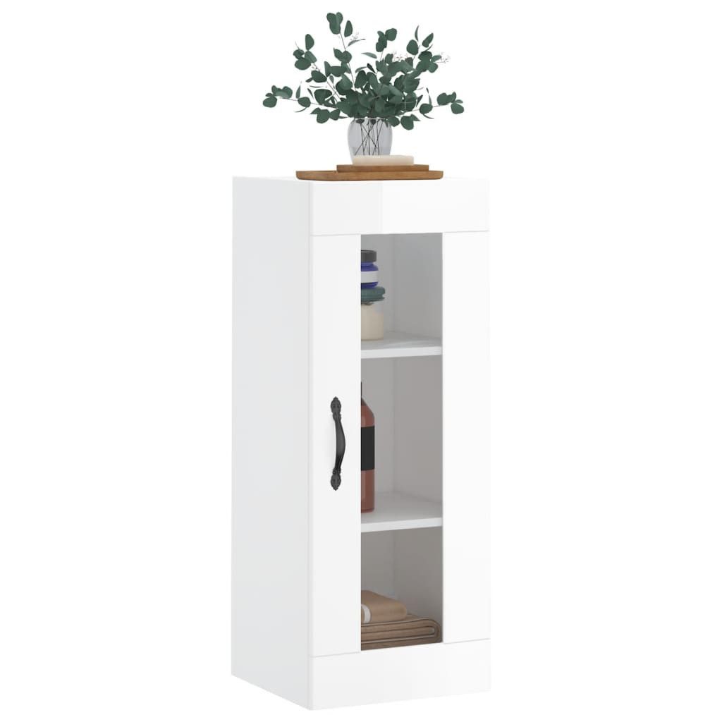 vidaXL Hängeschrank Wandschrank Hochglanz-Weiß 34,5x34x90 cm günstig online kaufen
