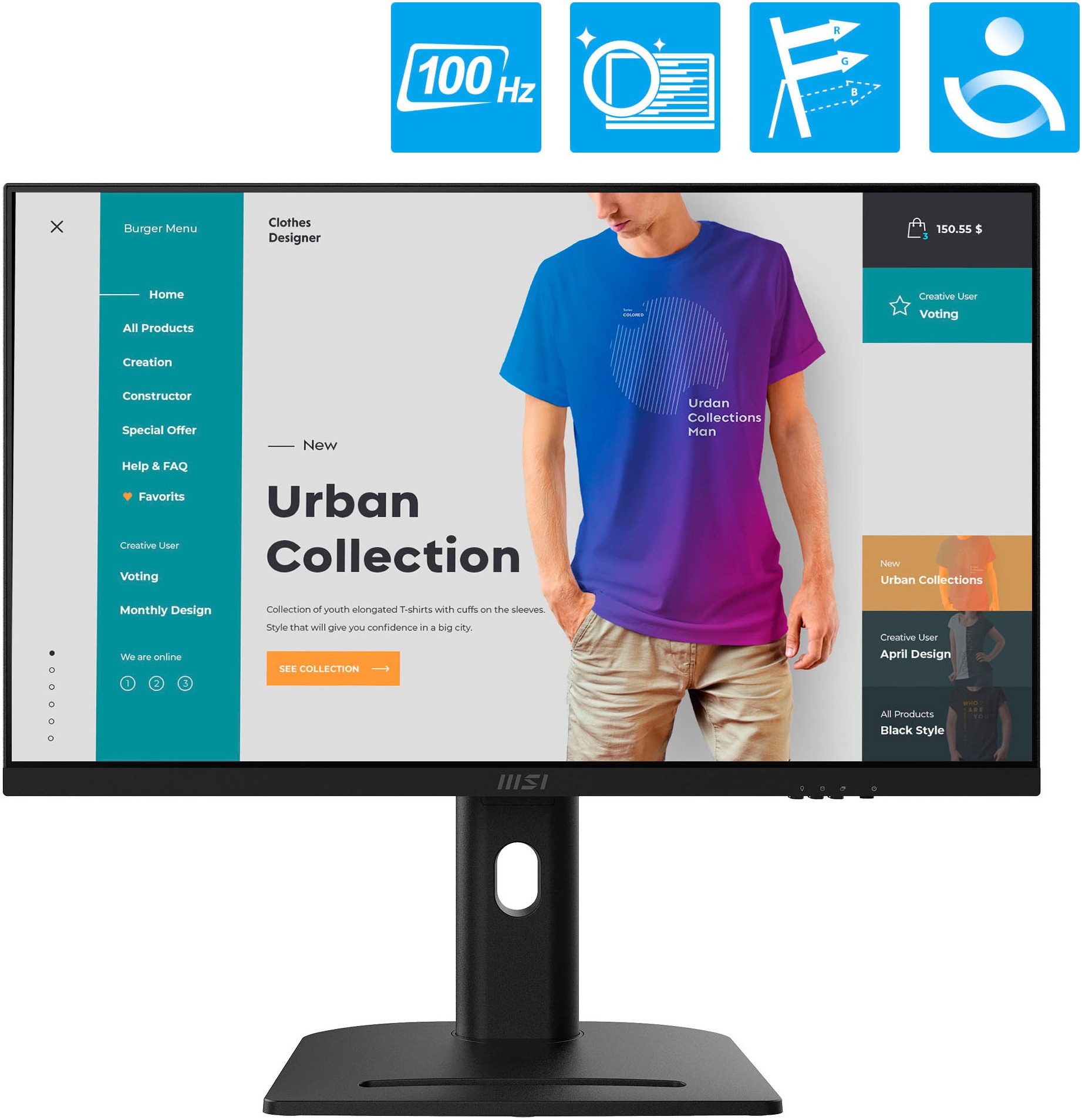 MSI Modern AM273QP AI 1UMG-220DE All-in-One PC (27 Zoll, Intel Core Ultra 7 155H, ARC Graphics, 32 GB RAM, 1000 GB SSD)