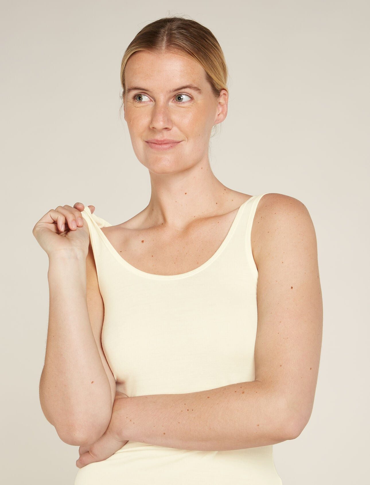 Icebreaker Tanktop Unterwäsche Tank Top Siren - Merinowolle - undyed weiss Damen