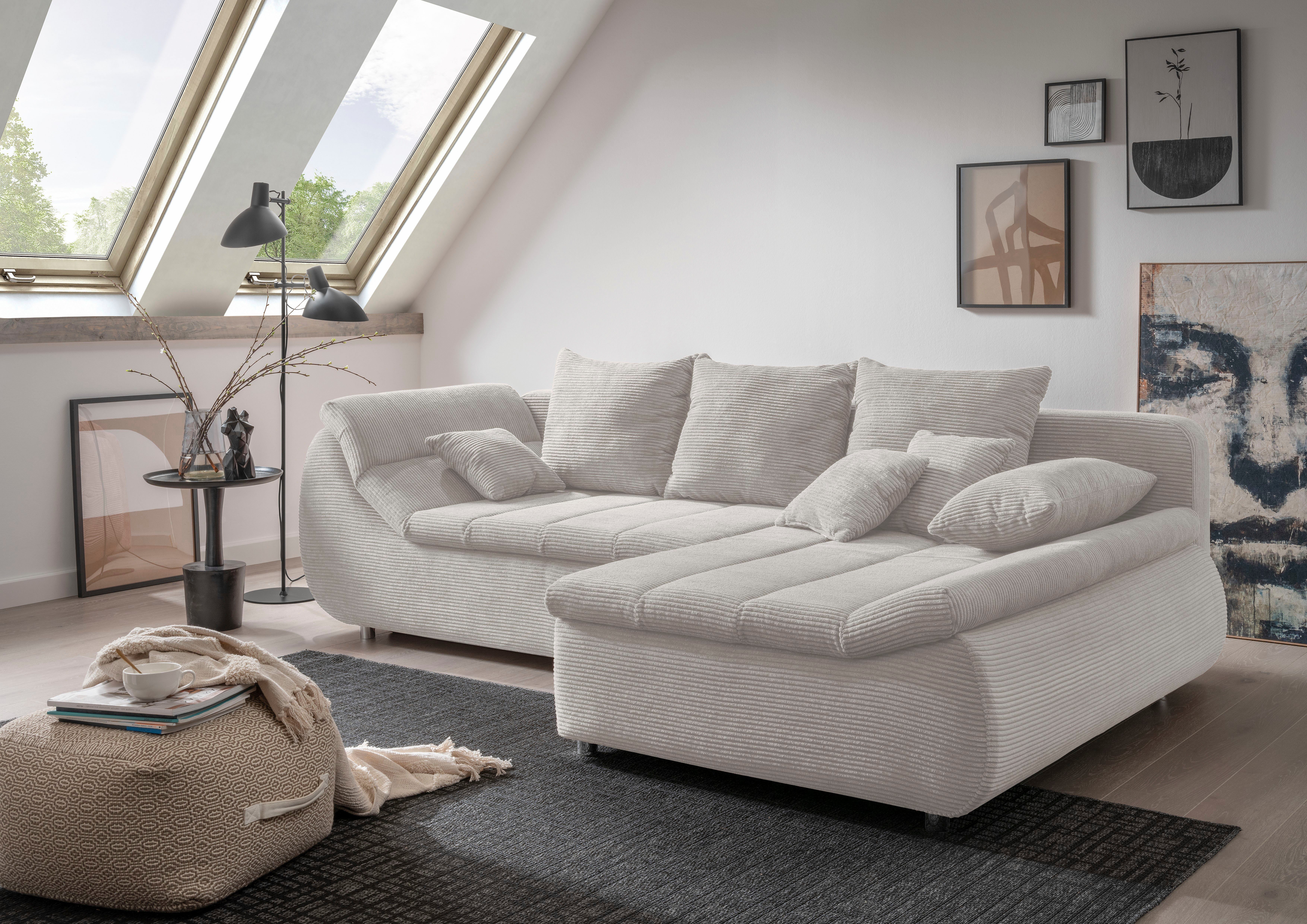 INOSIGN Ecksofa "Imola, bequem, aktuelle Steppung im Sitz, L-Form, Breite 2 günstig online kaufen