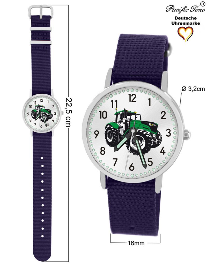 und grün Design Wechselarmband, Pacific - Armbanduhr Gratis Mix violett Quarzuhr Match Time Versand Traktor Kinder