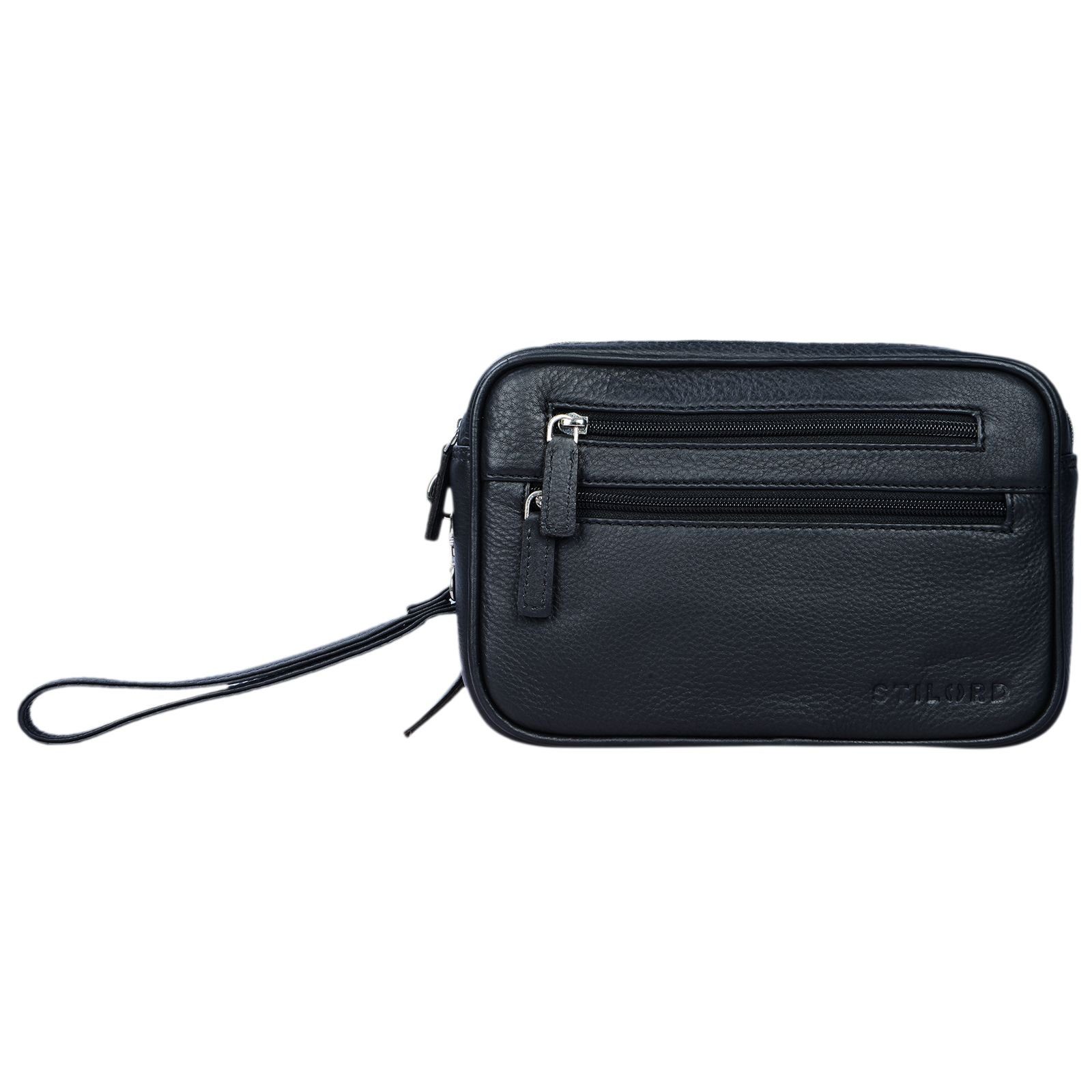 STILORD Handtasche "Nero" Vintage Handgelenktasche Clutch Herren Echtleder günstig online kaufen
