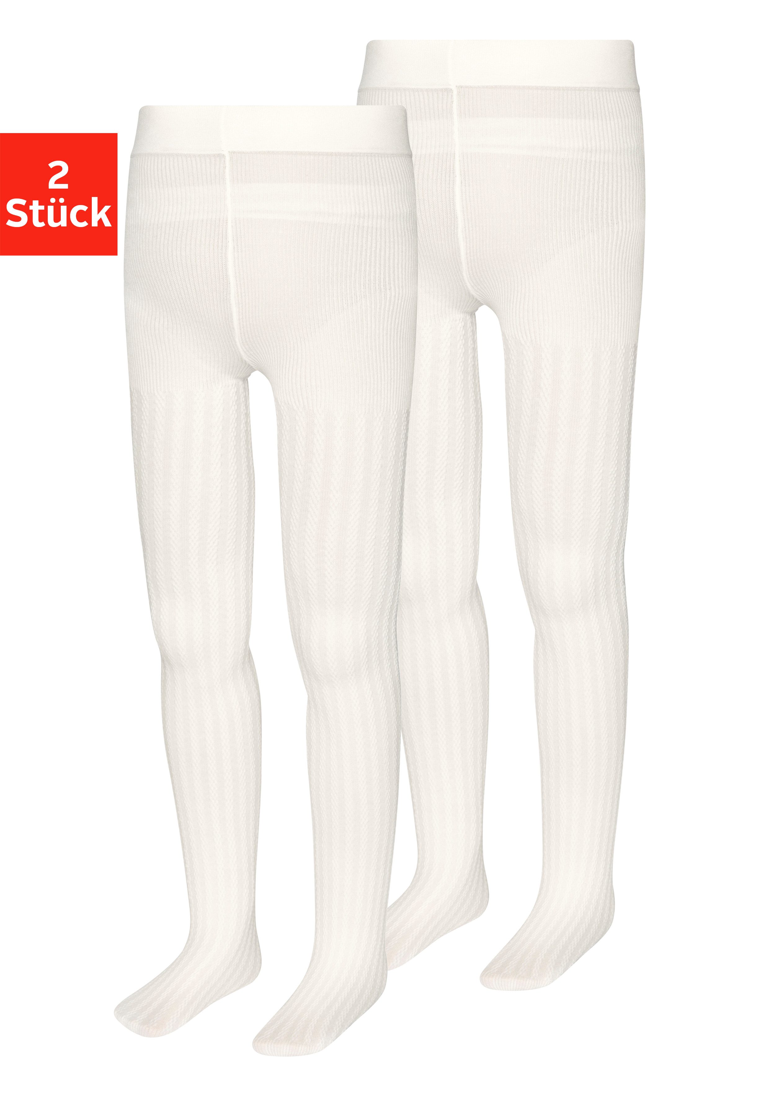 H.I.S Feinstrumpfhose 20 DEN (Packung 2 St) mit geripptem Muster