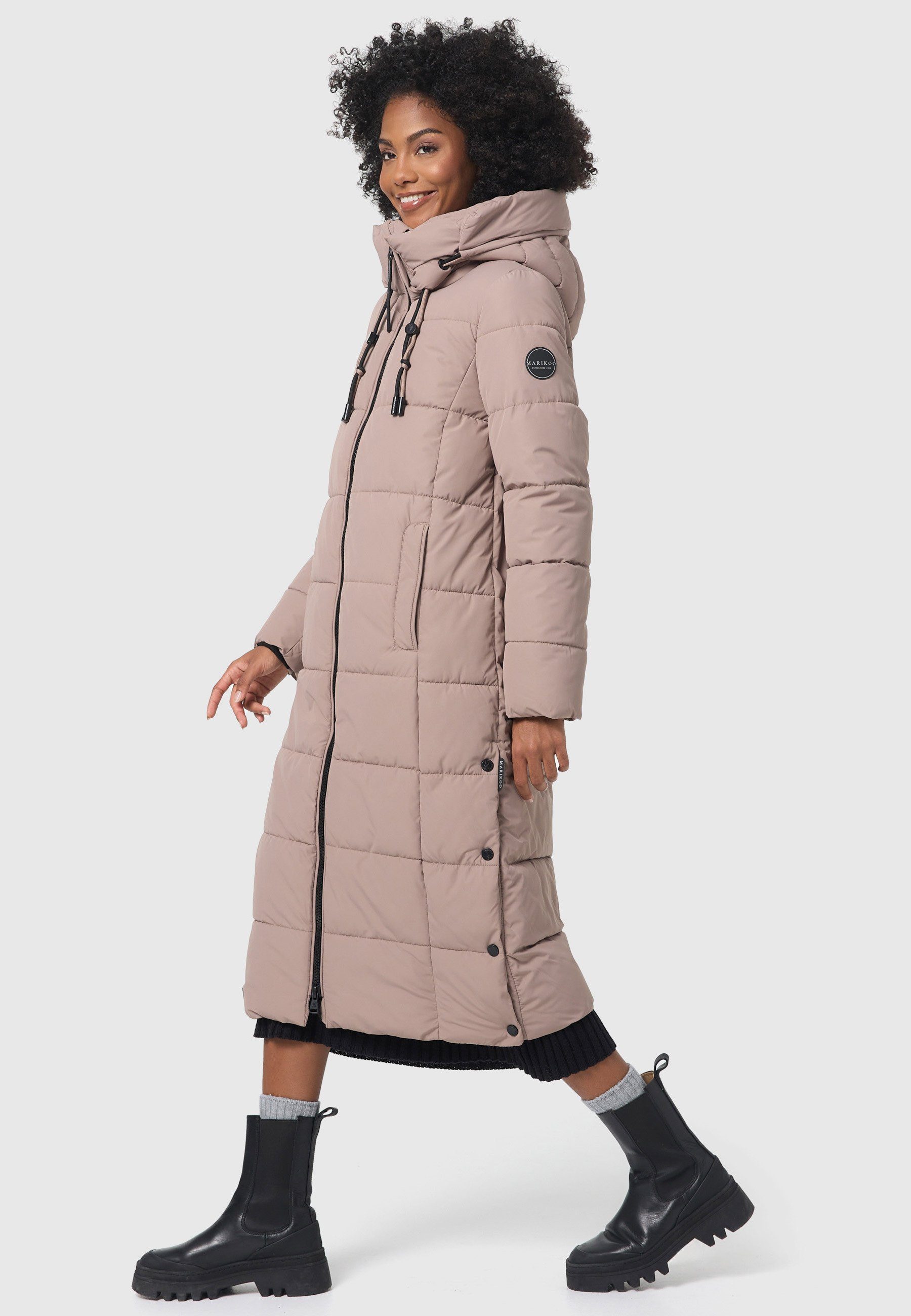 Marikoo Winterjacke Nadeshikoo XIV extra langer Winter Mantel gesteppt
