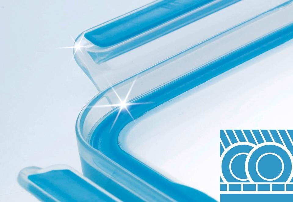 Emsa Frischhaltedose Clip & Close, Kunststoff, (5-tlg), (0,15+0,20+0,55+1,00+3,70L), Kunststoff, 100 % dicht, Frischedichtung