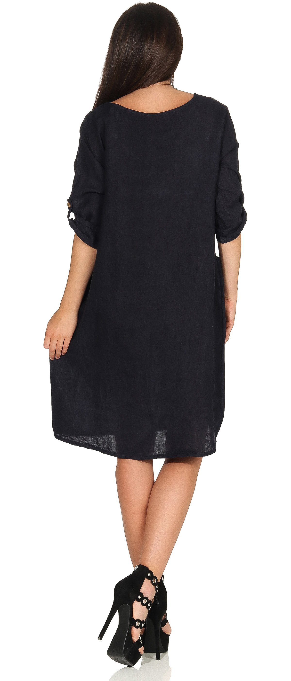 Mississhop Sommerkleid Leinenkleid Damenkleid 100% Leinen M.306