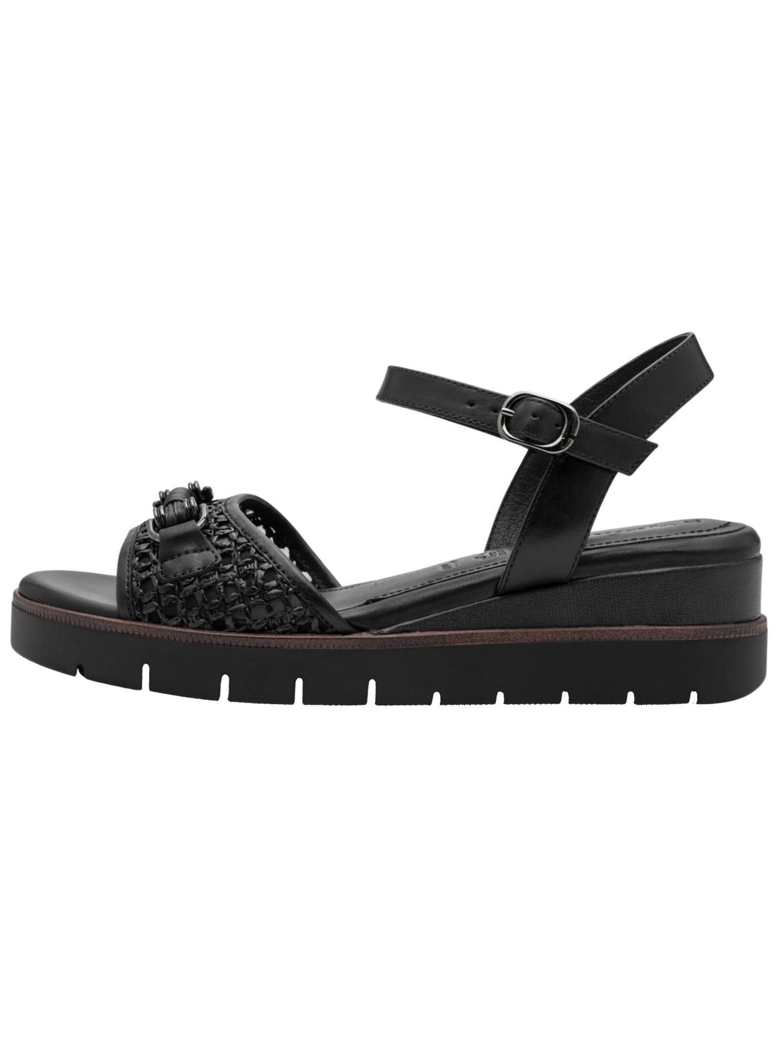 Tamaris Tamaris Sandalen Leder/Textil Keilsandalette günstig online kaufen