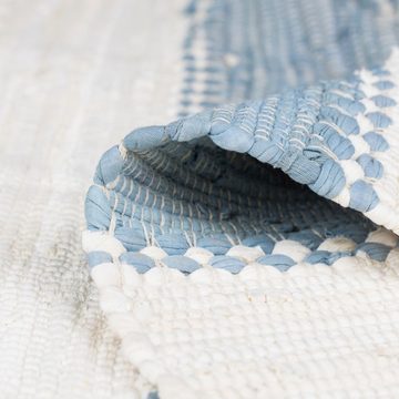 Teppich Karim, Myflair Möbel & Accessoires, rechteckig, Höhe: 10 mm, Handweb Teppich, gestreift, reine Baumwolle, handgewebt, mit Fransen