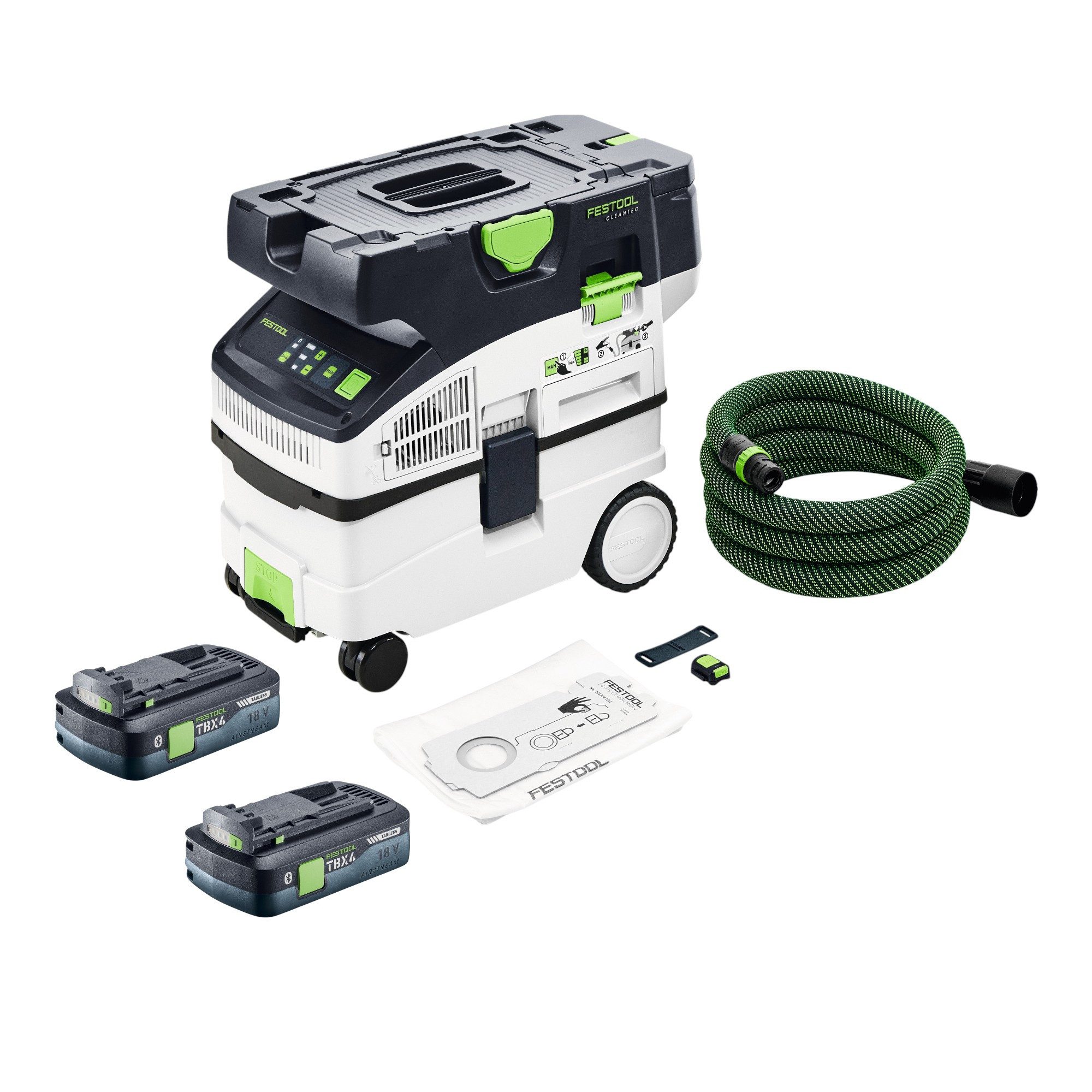 FESTOOL Akku-Handstaubsauger CTMC MIDI Akku Absaugmobil 36 V (2x 18 V) Staubkl. M + 2x Akku 4,0