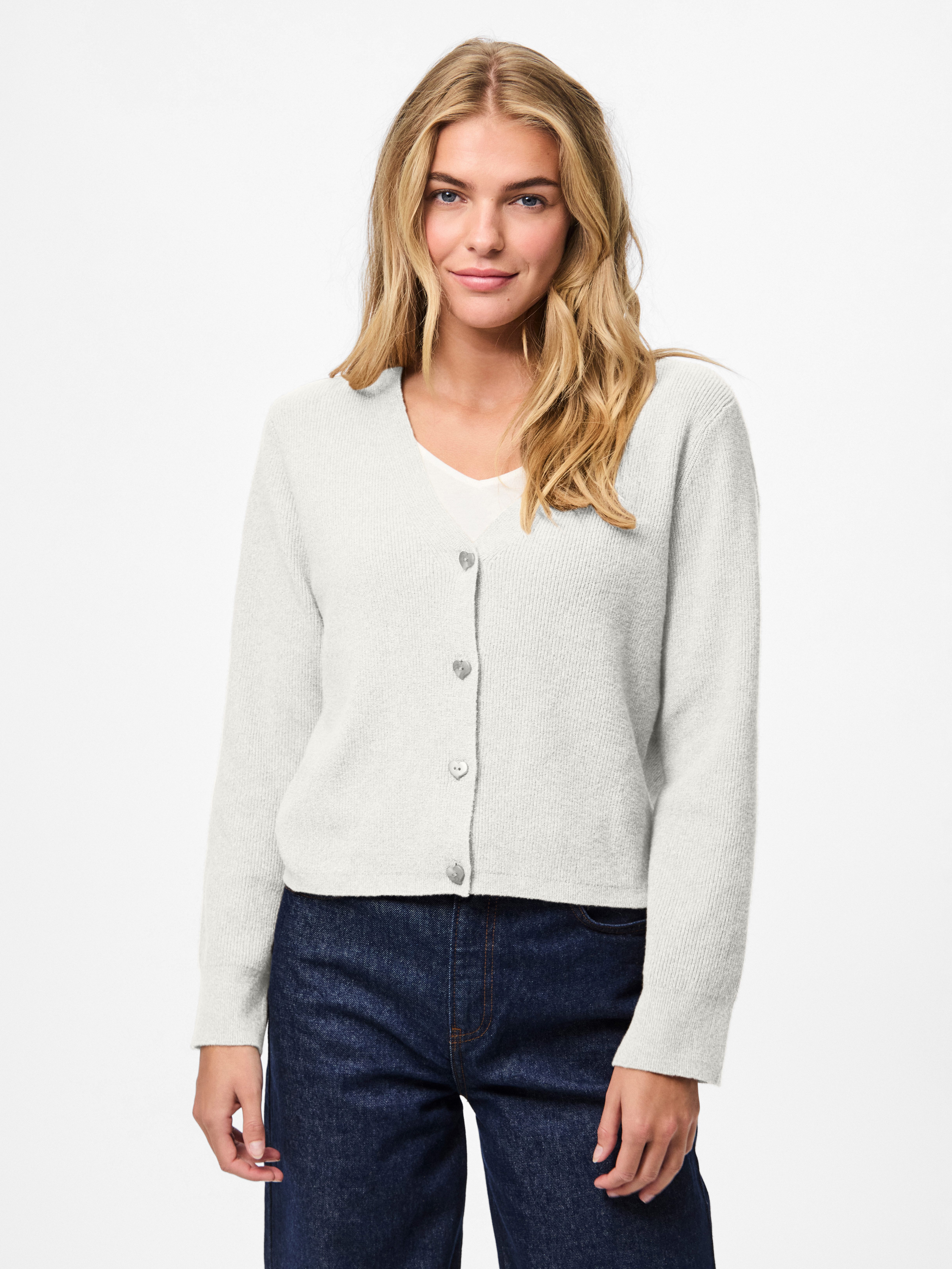 pieces Strickjacke PCORA LS V-NECK KNIT CARDIGAN PWP BC