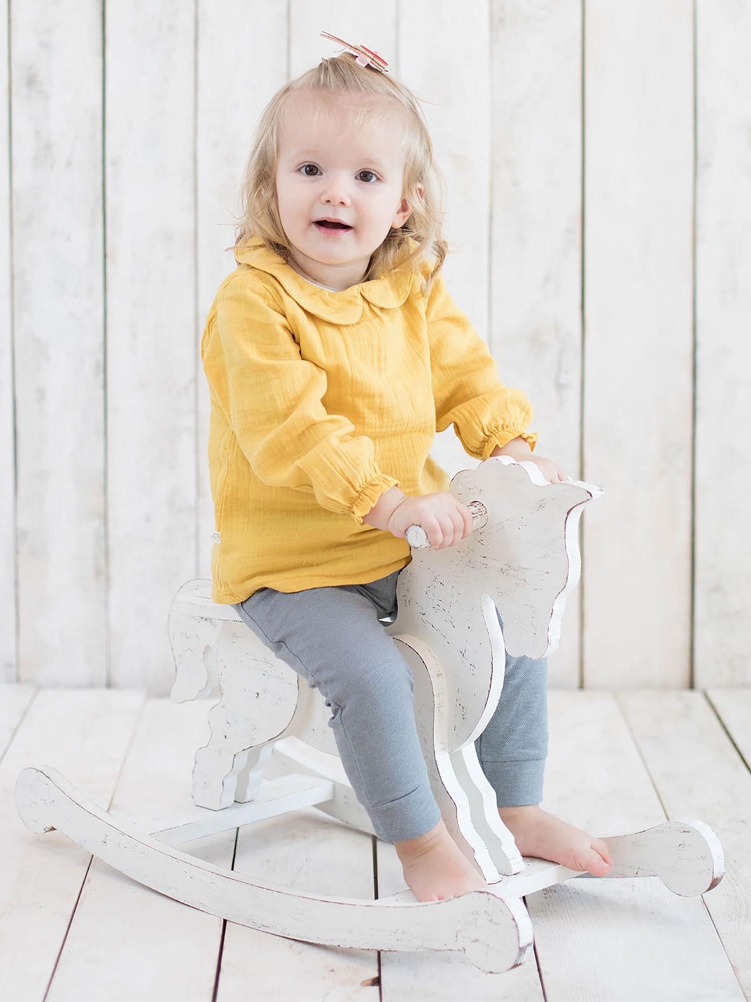 OrganicEra Hemdbody Baby Langarm Hemdbody aus Bio-Musselin, Mädchen (1-tlg)