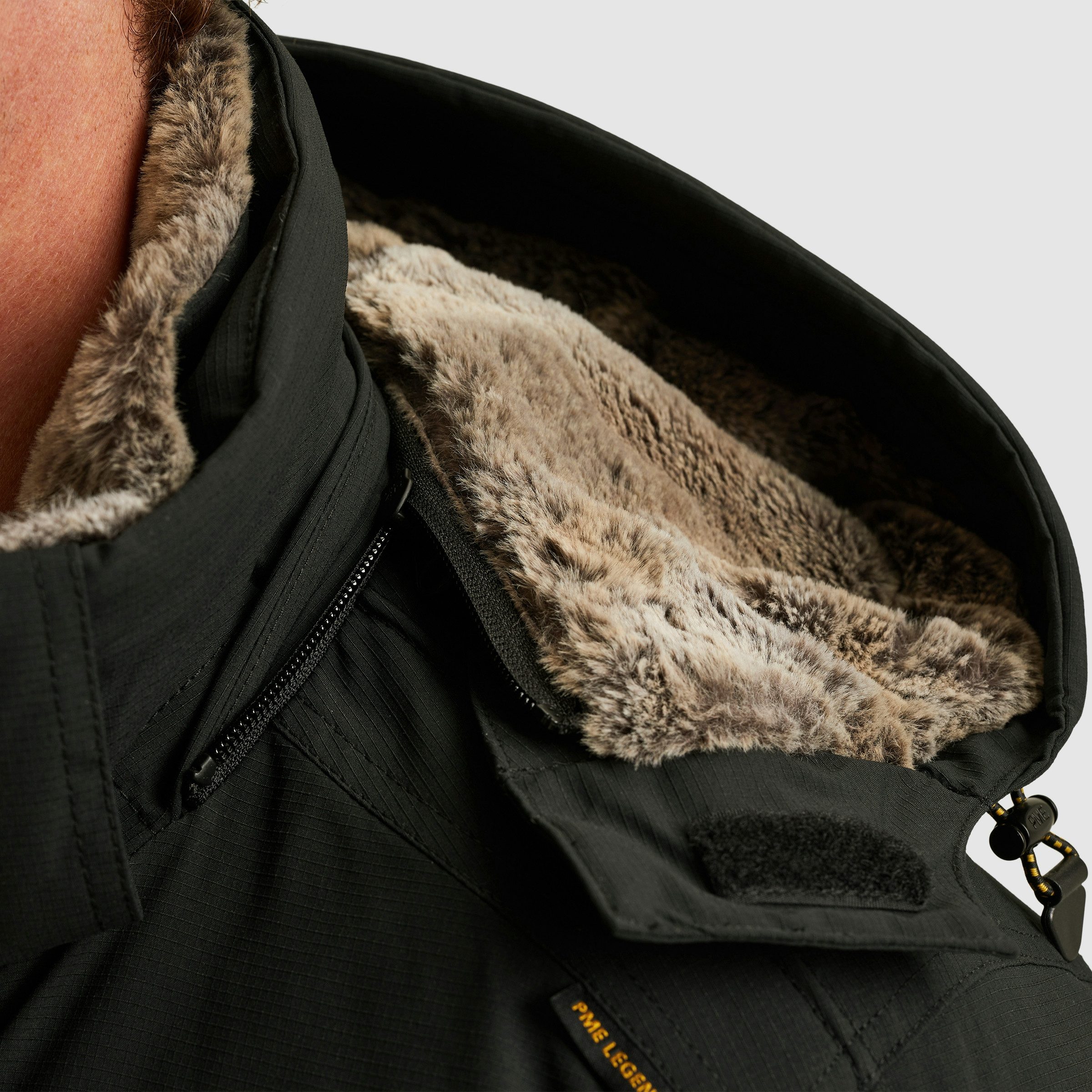PME LEGEND Winterjacke mit abnehmbarer Kapuze und verdecktem Reißverschluss