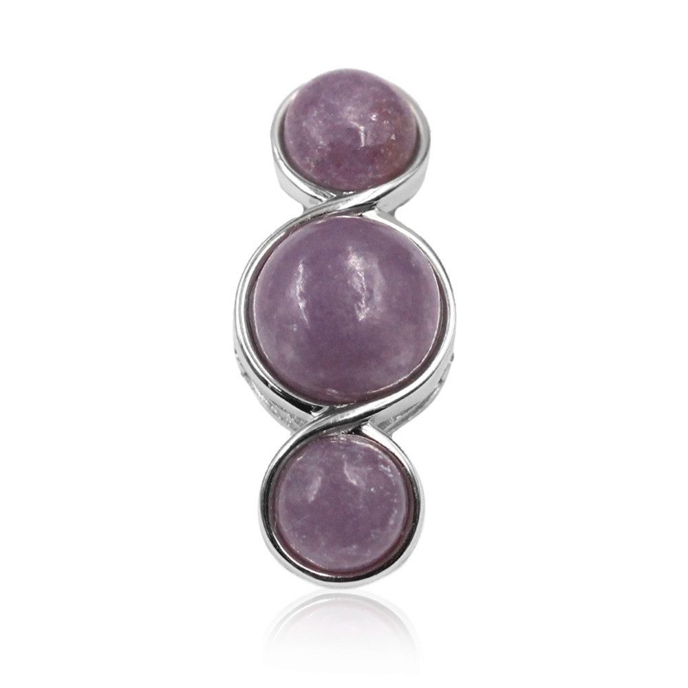 Cavill Kettenanhänger Lepidolith Anhänger 925 Silber, 5,85 ct Lavendel Cabochon (1-tlg)
