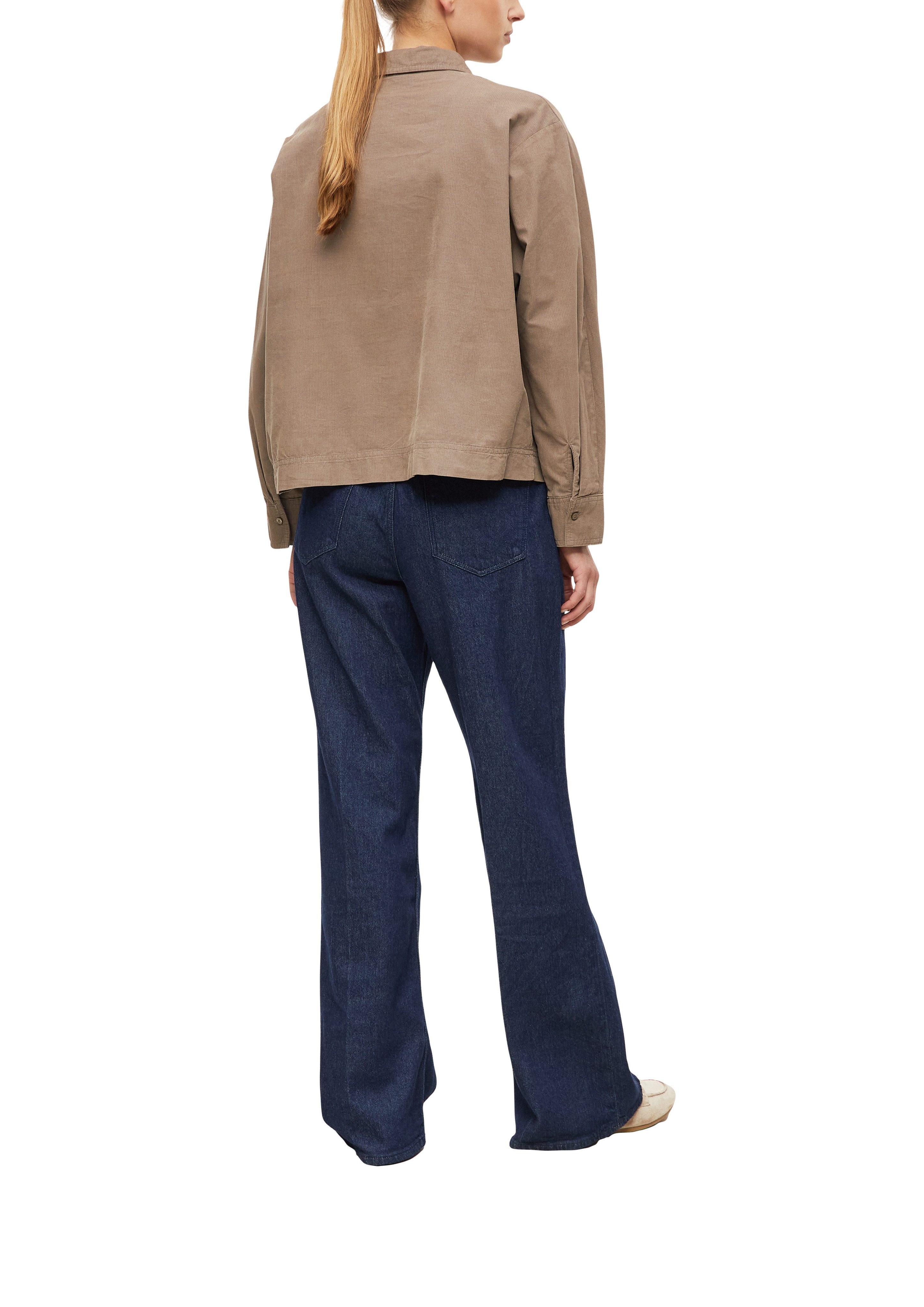 s.Oliver Langarmbluse Cordbluse mit Hemdkragen und Knofpleiste – Bild 4 von 4