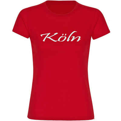 multifanshop T-Shirt Damen Köln - Schriftzug - Frauen