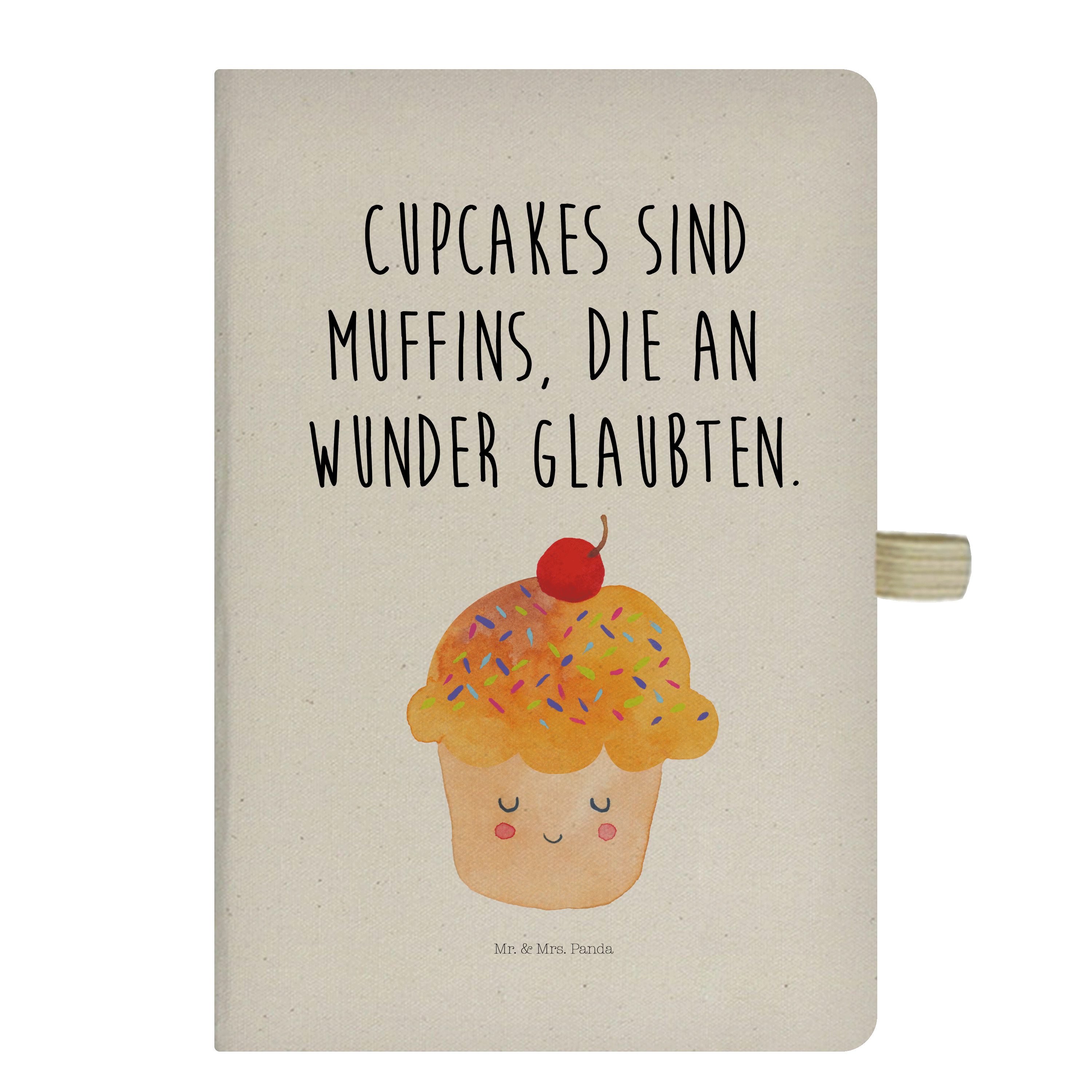 Mr. & Mrs. Panda Notizbuch »Cupcake Transparent Notizblock, lustige