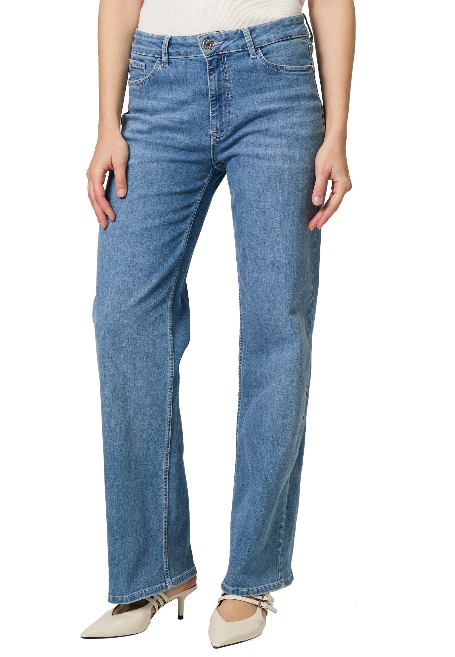Slim-fit-Jeans zero Damen Jeans Wide Leg Style WITNEY 32 Inch