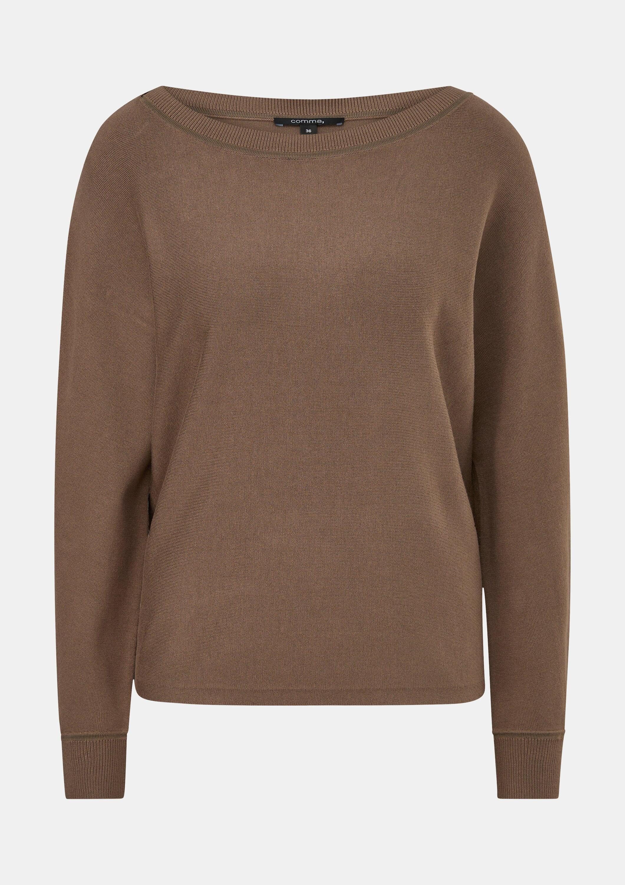 comma Longpullover Strickpullover Strickpullover aus Viskosemix