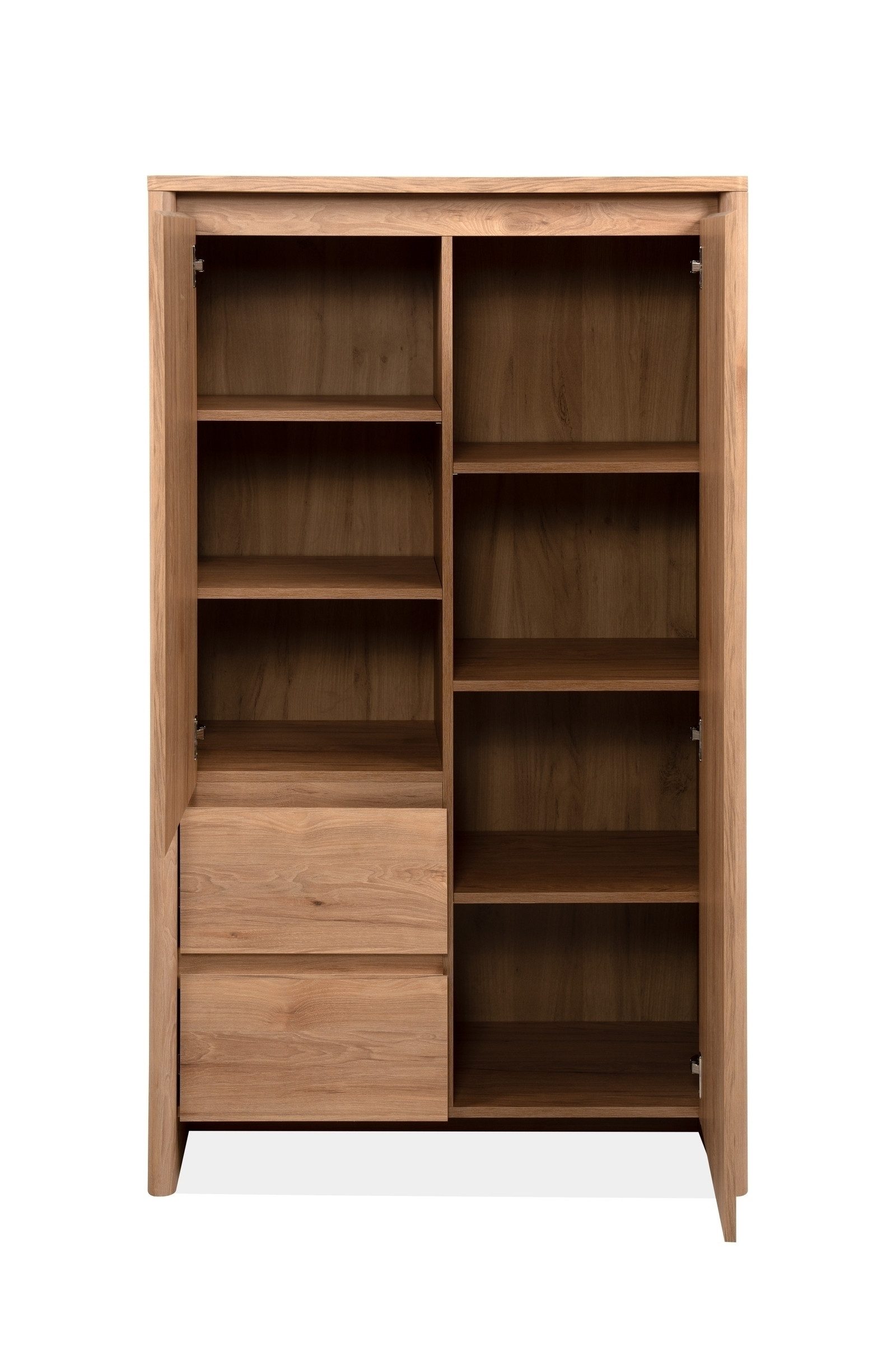 PREISBRECHER Highboard Genf, in Jackson Hickory (Eiche) Dekor - 86x140x40cm (BxHxT)