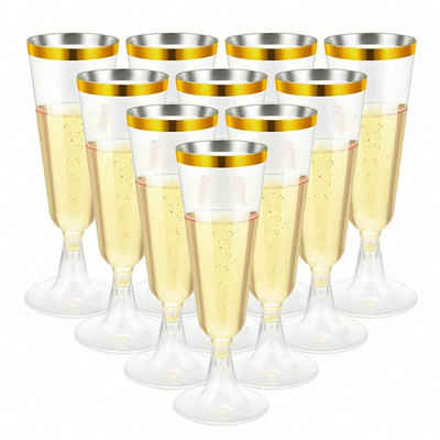 MAGICSHE Sektglas Sektgläser kunststoff 25er Set Champagner Plastikbecher für die Party