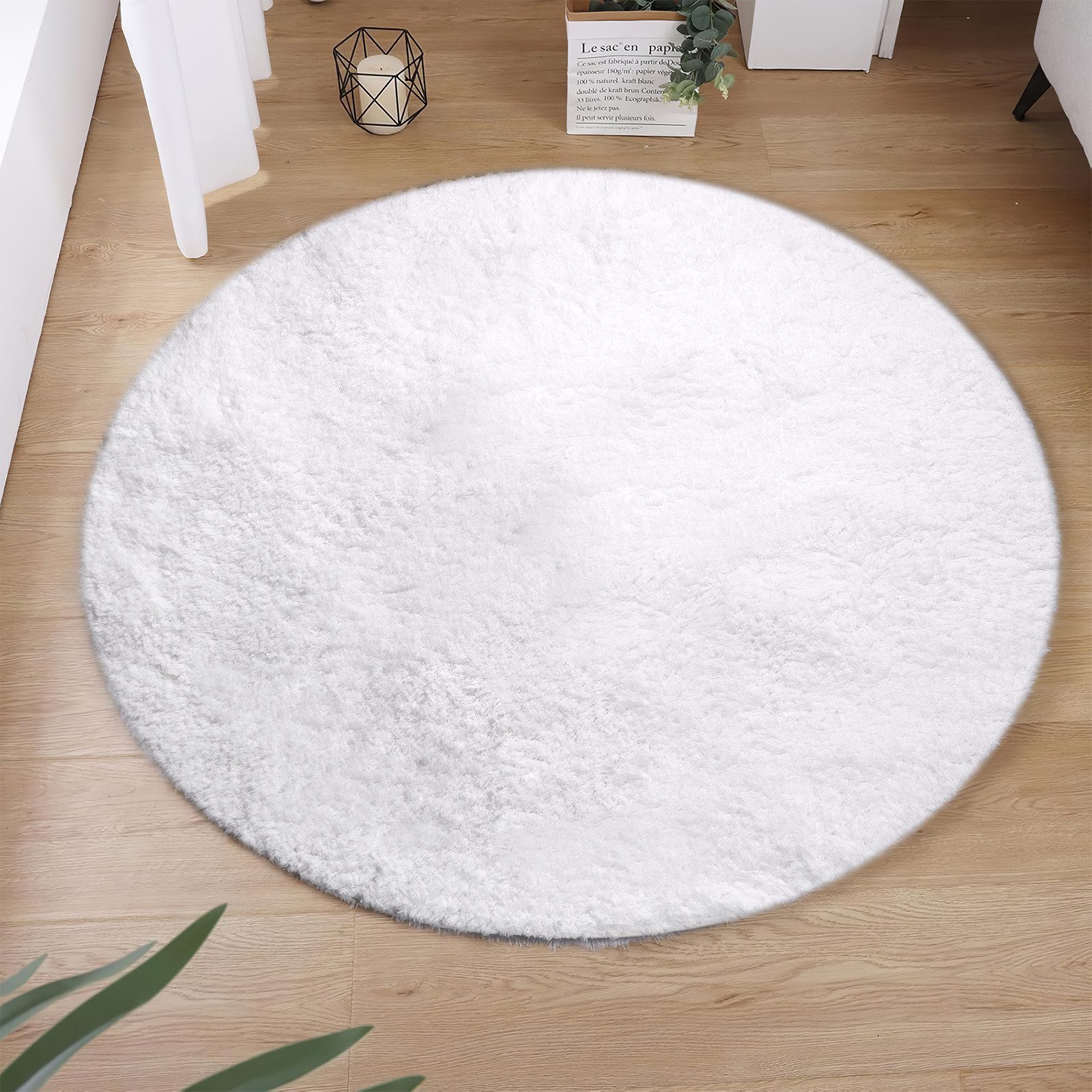 BlingBin Teppich 120cm Fellteppich Rutschfester Kunstfell, Kuschelig Waschb günstig online kaufen