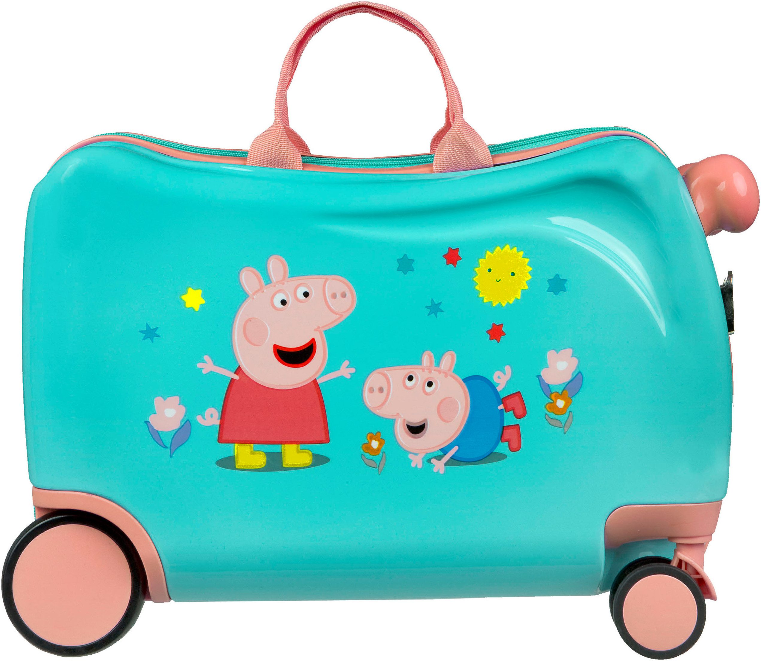 UNDERCOVER Kinderkoffer Ride-on Trolley, Peppa Pig, 4 Rollen, zum sitzen und ziehen