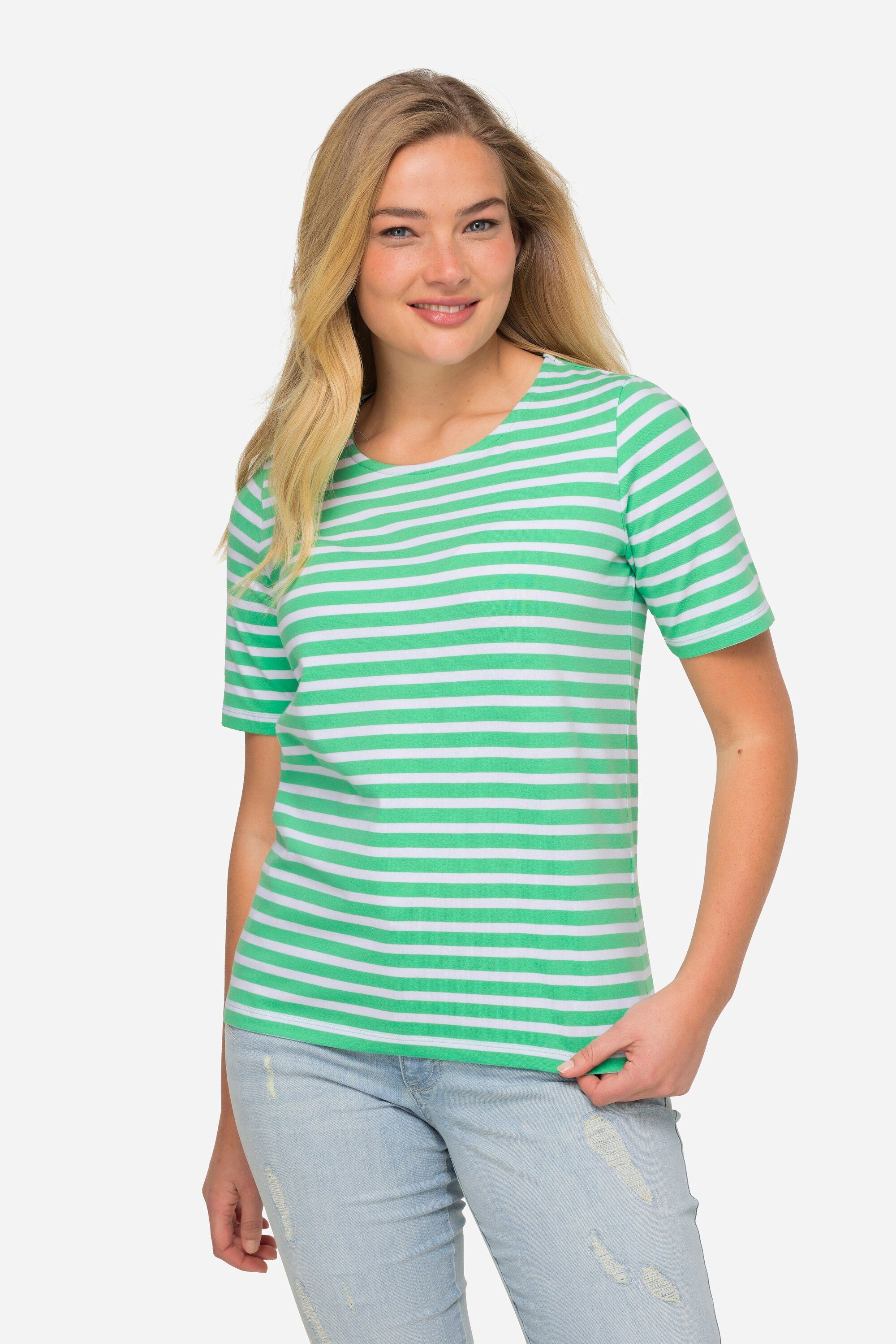 Laurasøn Rundhalsshirt T-Shirt Classic Fit Streifen Rundhals Halbarm