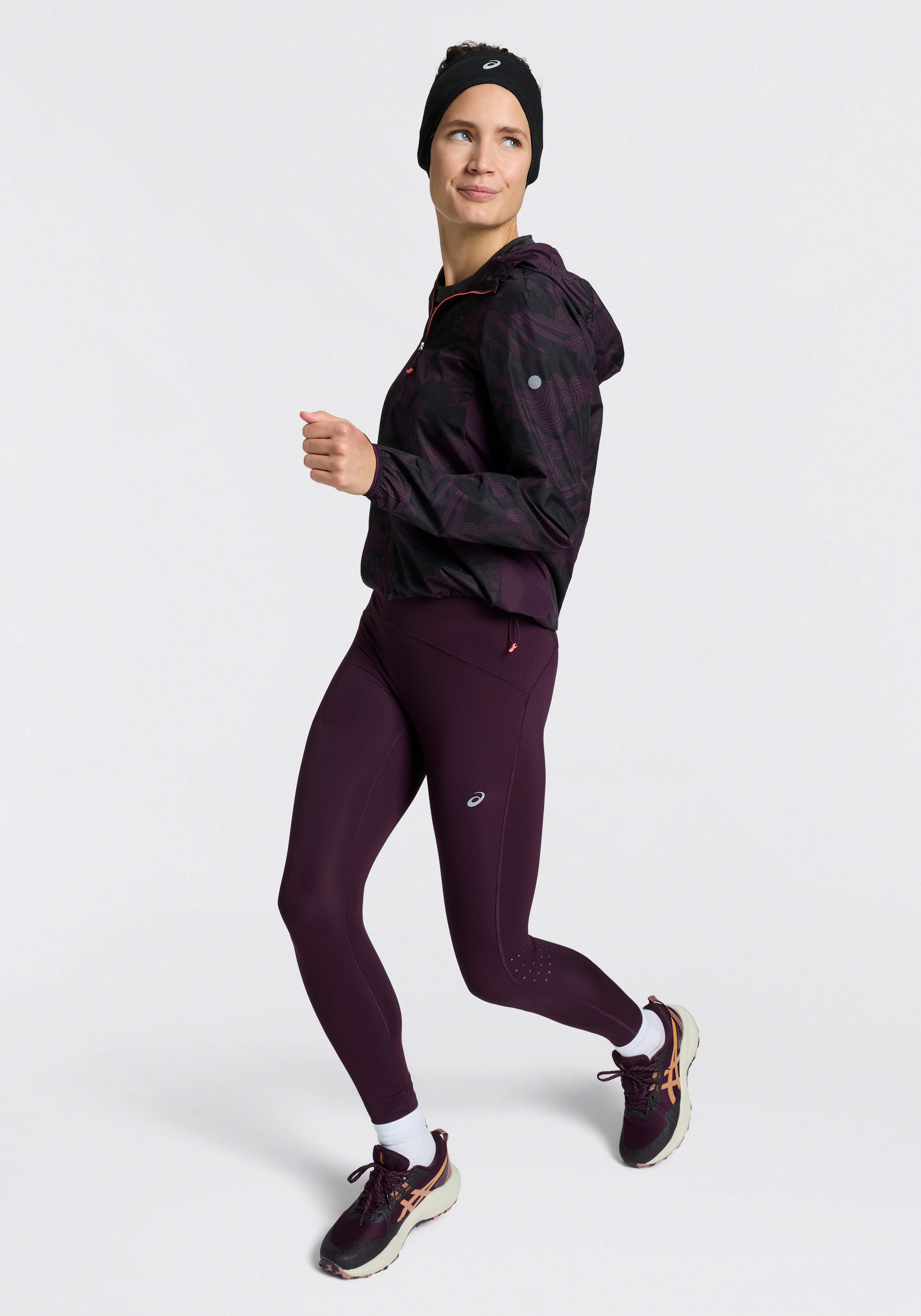 Asics Lauftights ROAD HIGH WAIST TIGHT mit mehreren Taschen, schnell trocknend