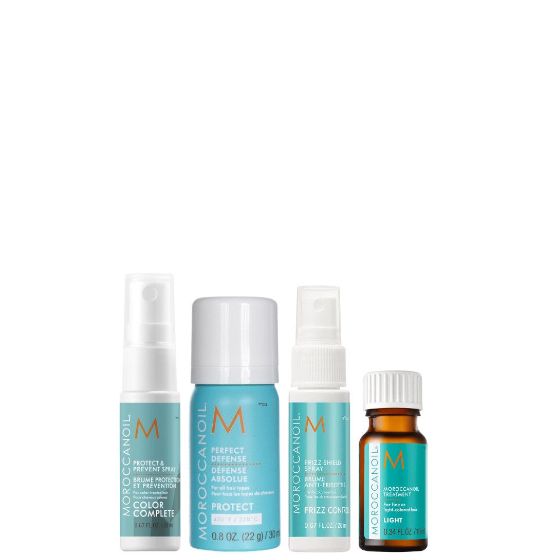 moroccanoil Haarpflege-Set Style & Protect Travel Set – Perfekte Haarpflege für unterwegs, 4-tlg.