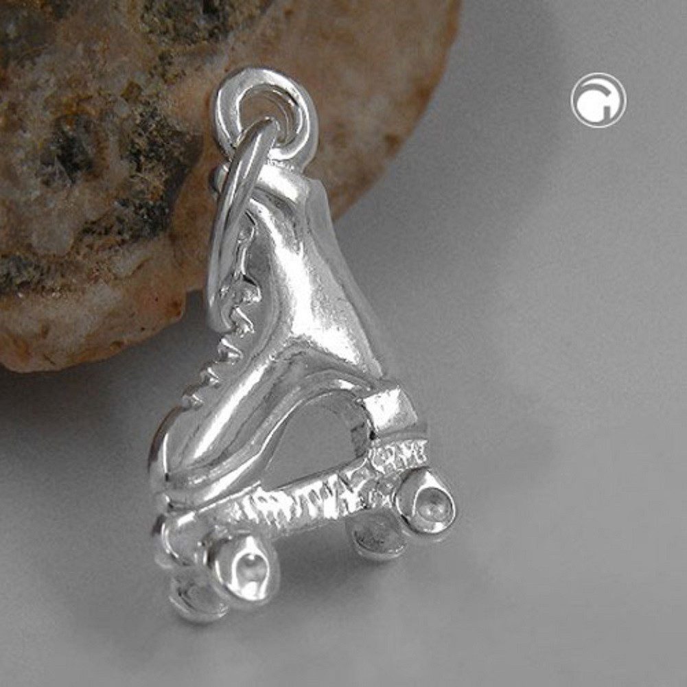 unbespielt Kettenanhänger Anhänger Skater Schuh 925 Silber 13 x 9 mm kleine Schmuckbox, Silberschmuck für Damen und Herren