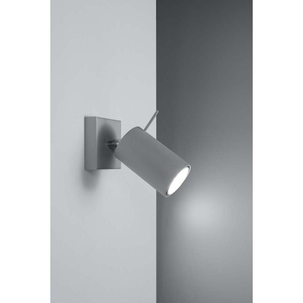 Wandleuchte Esszimmer inklusive, Leuchtmittel Wandlampe Stahl Spot Grau etc-shop nicht verstellbarer Wandleuchte,