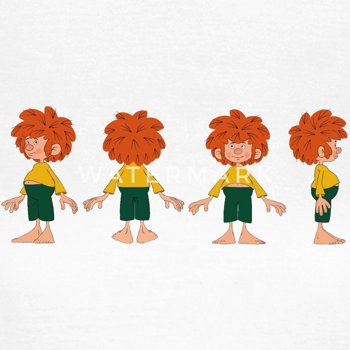 Spreadshirt T-Shirt Pumuckl Aus Verschiedenen Blickwinkeln Frauen T-Shirt ( günstig online kaufen