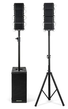 Pronomic V-Array Medium Aktives PA-System Set Party-Lautsprecher (Bluetooth 4.2 Empfänger, 840 W)