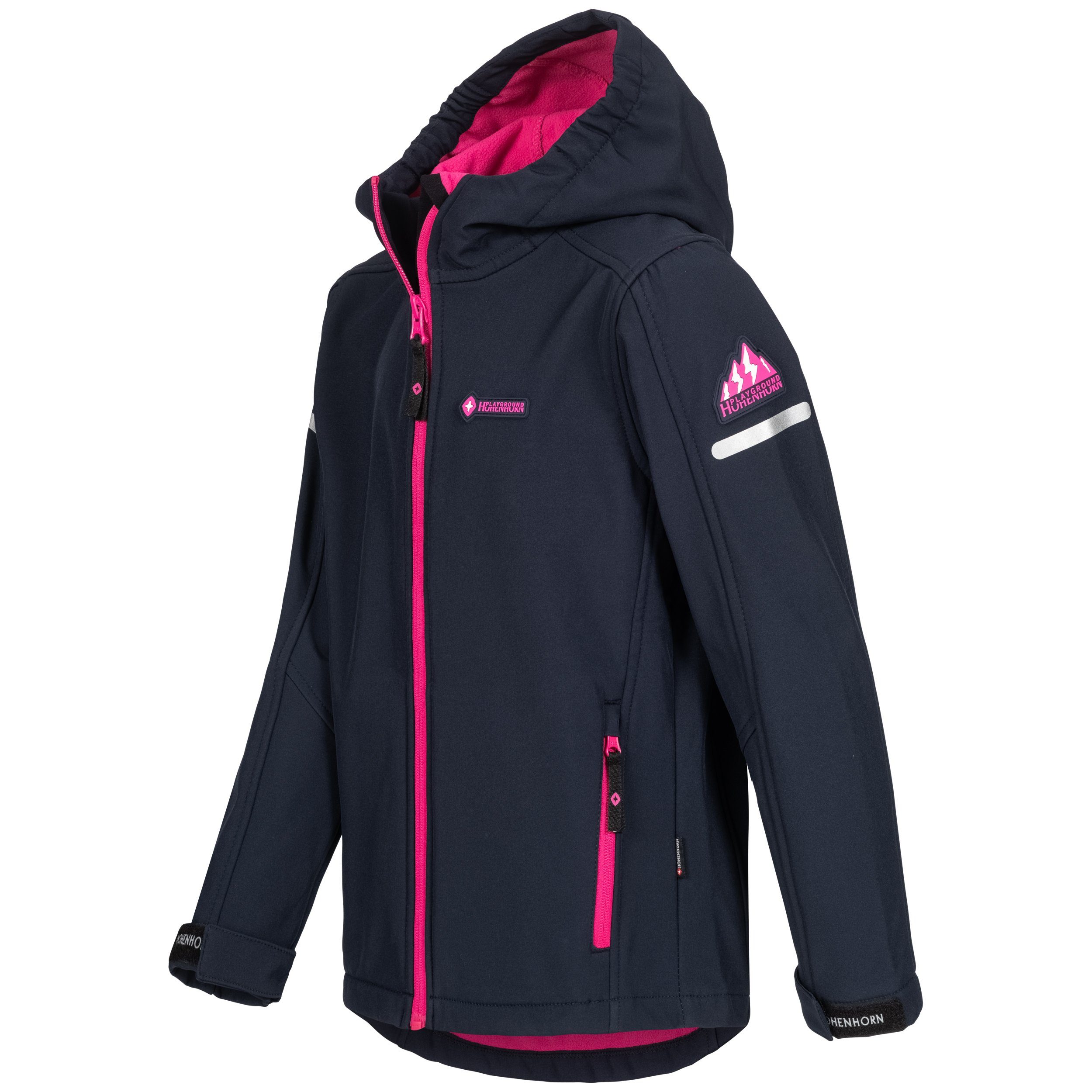 Höhenhorn Softshelljacke Cledo Kinder Jacke Kids für Jungen und Mädchen Übergangsjacke Outdoor Microfleece-Innenfutter, Atmungsaktiv, Wasserdicht