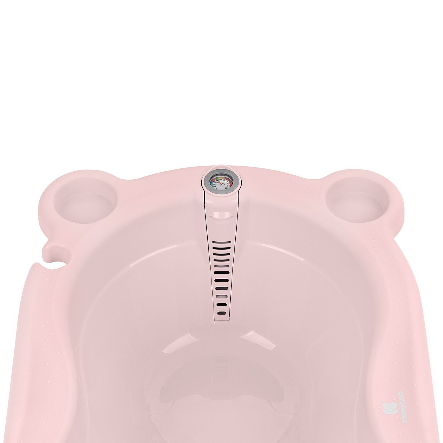 Kikkaboo Babybadewanne Babybadewanne Ablagefächer Wanneneinlage Kai Thermometer, Wasserablauf rosa
