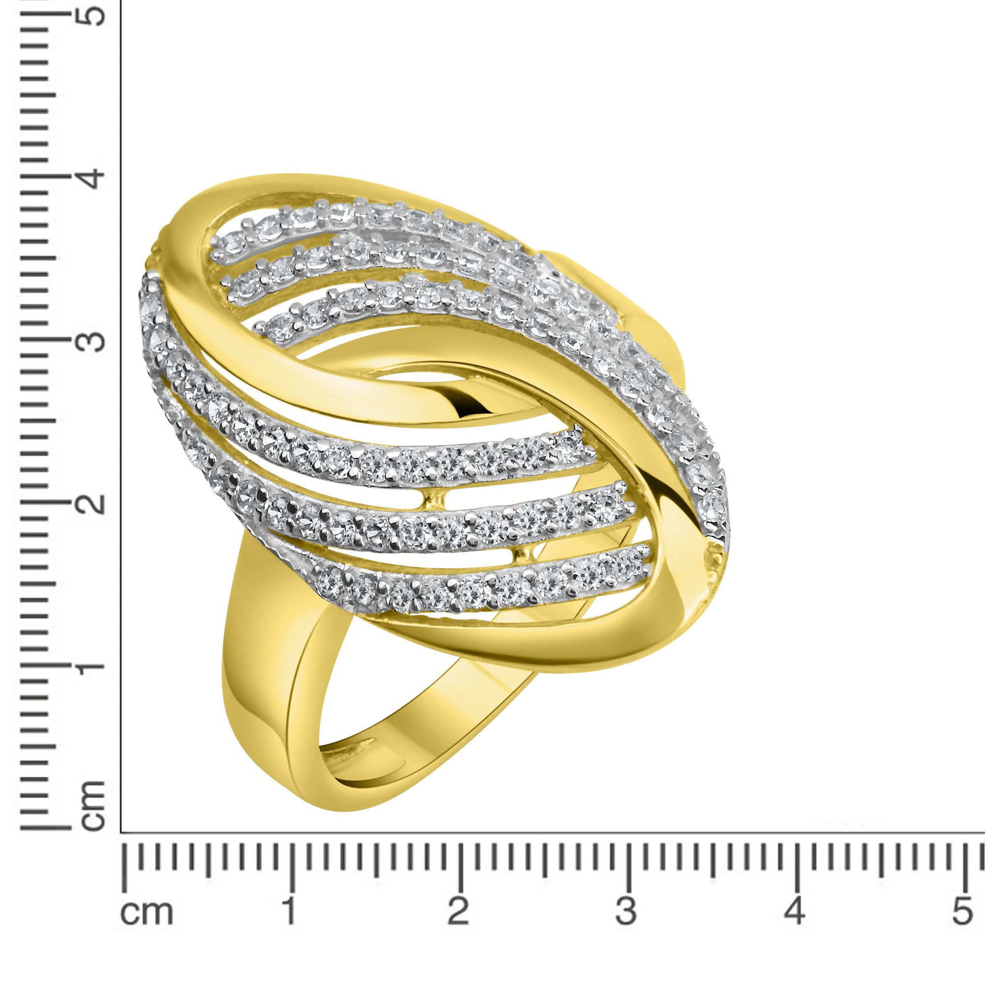Fascination by Ellen K. Fingerring 585/- Gelbgold bicolor Zirkonia günstig online kaufen