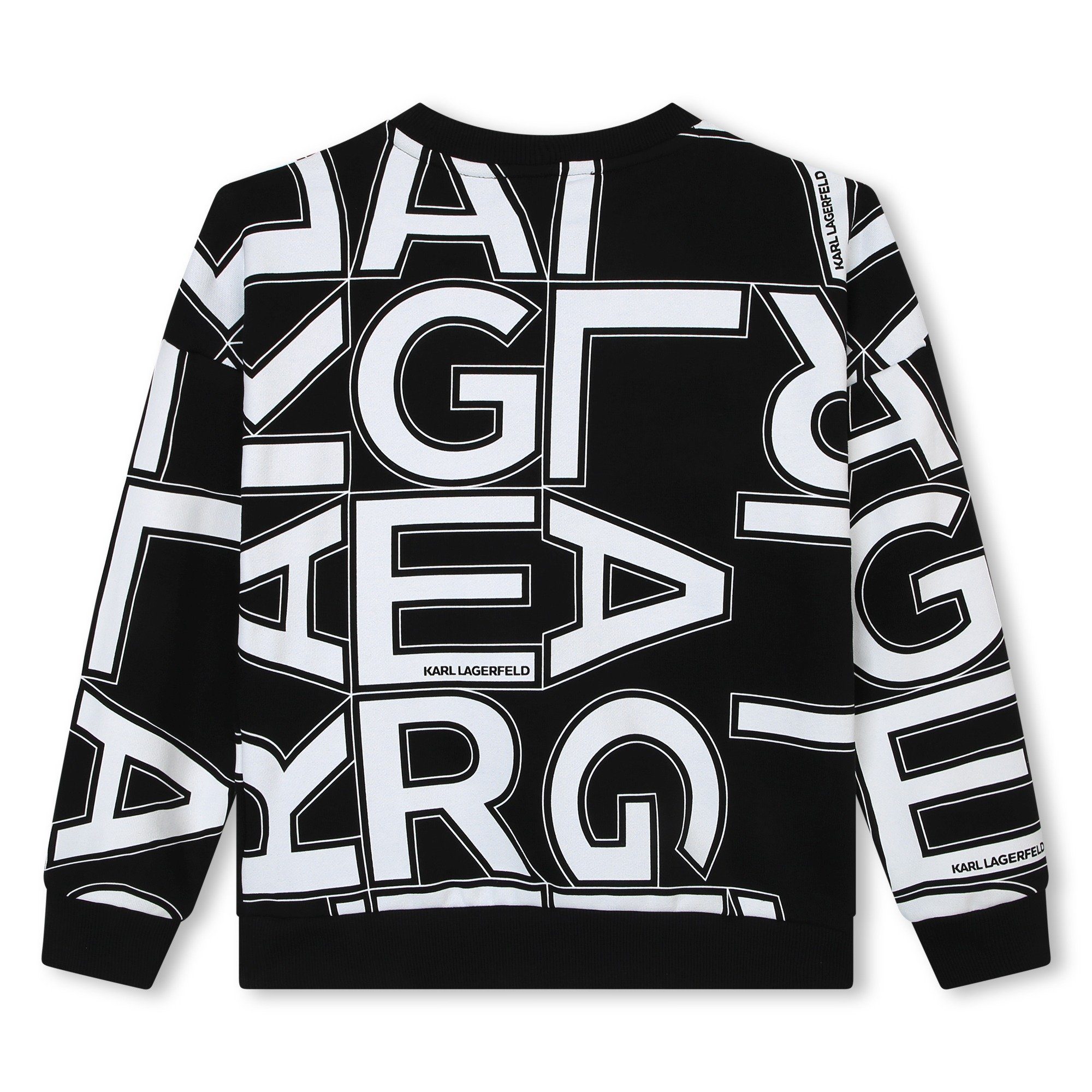 KARL LAGERFELD Sweatshirt KARL LAGERFELD KIDS Sweatshirt schwarz-weißen Allover-Print